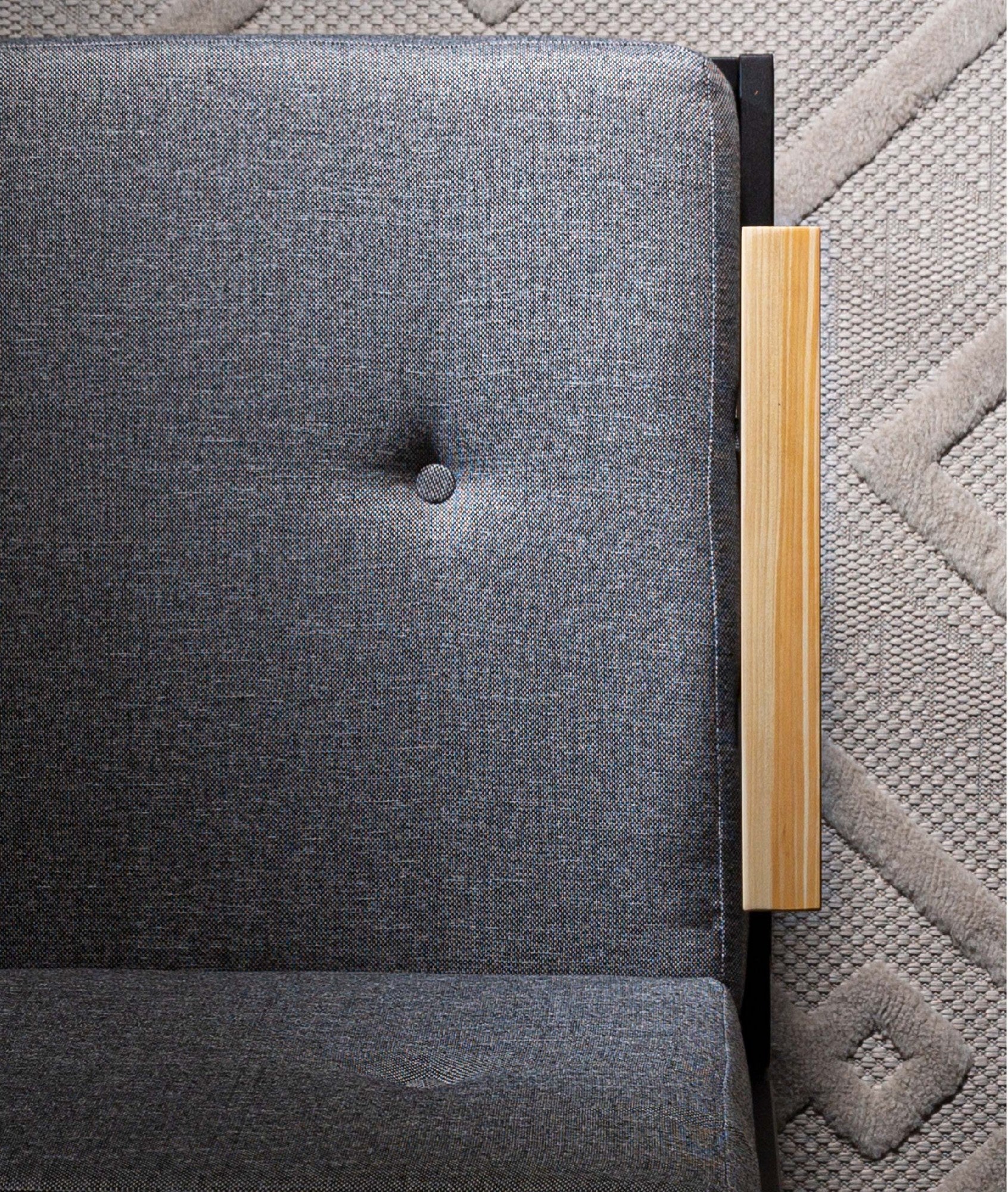 Sofá Garden 1 Lugar Grey - Metal & Poliéster Premium