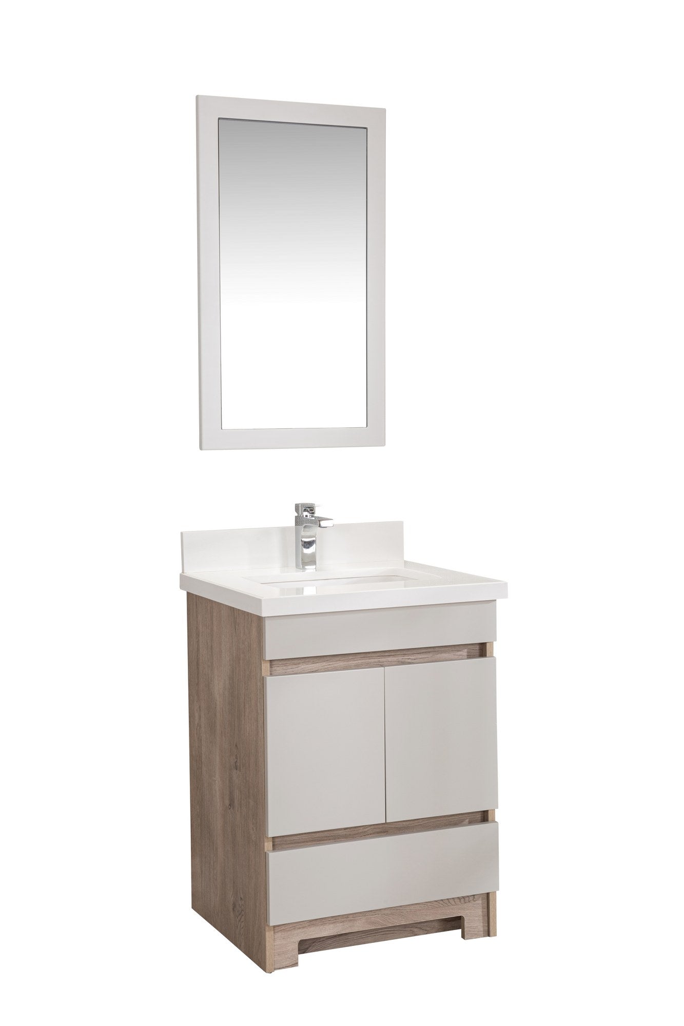 Conjunto de Móveis Casa Banho Echo 24 Oak - Set 2 Peças Premium