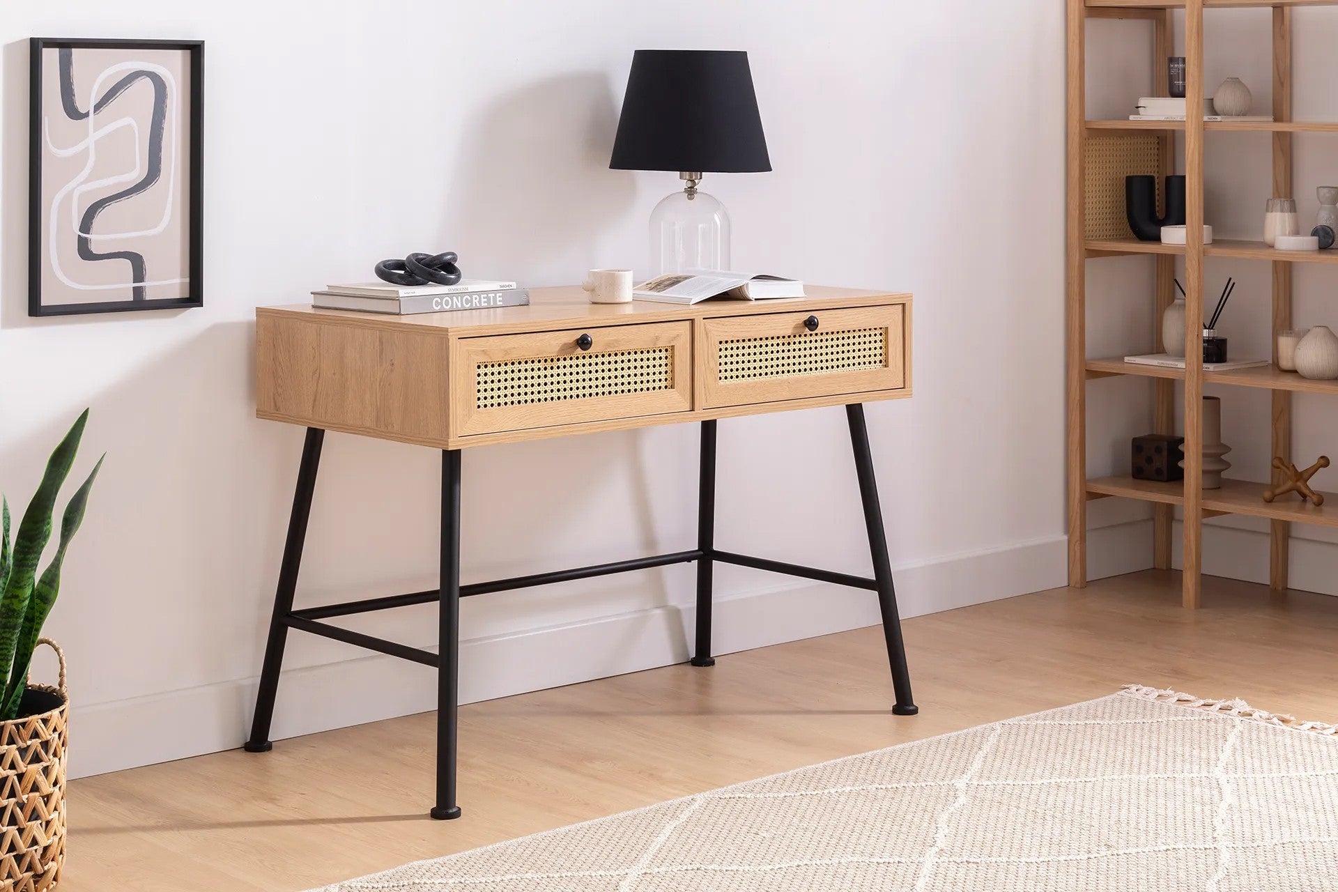 Secretária de Estudo – 107 cm x 83 cm x 58 cm – Natural – Aglomerado