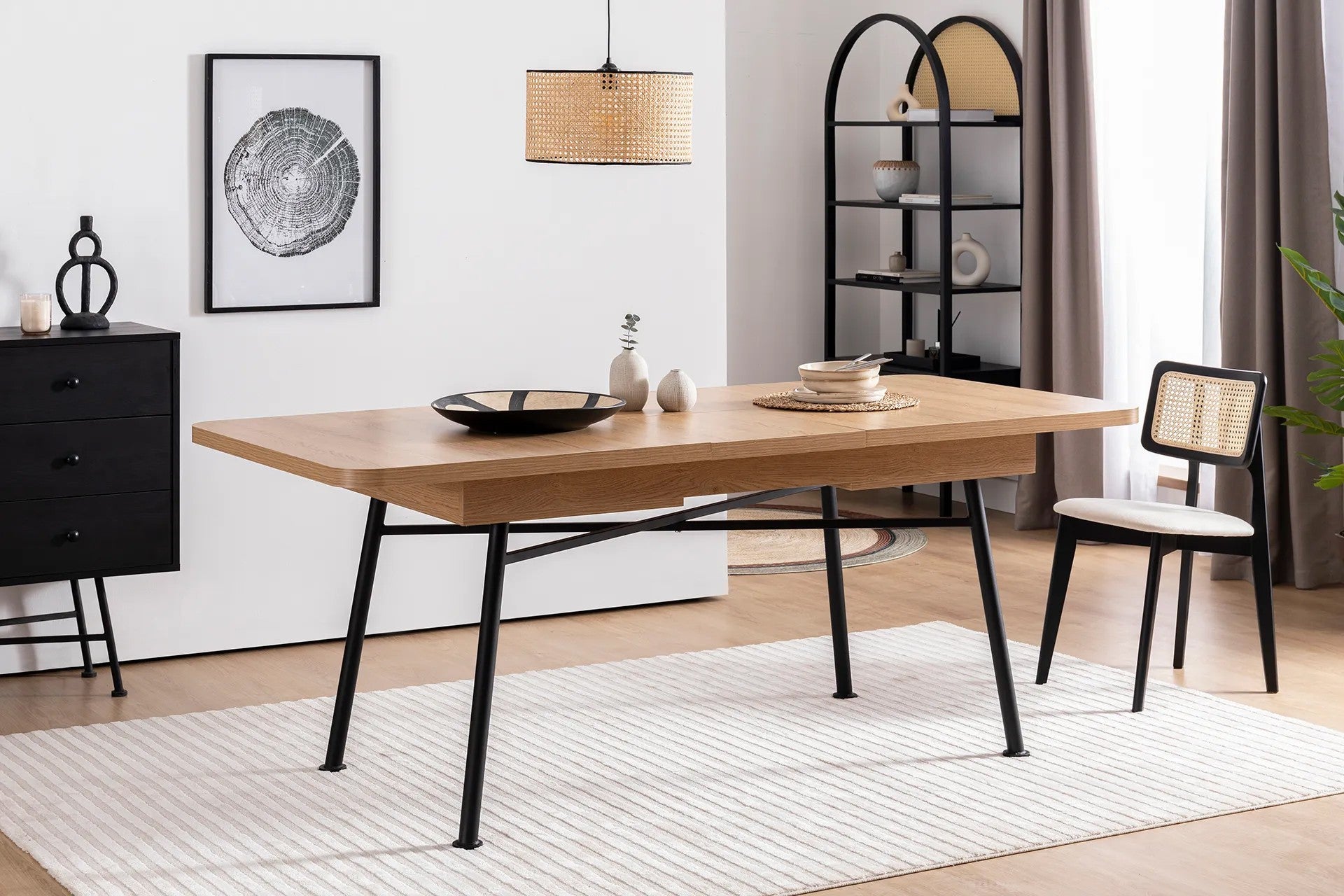 Mesa de Jantar Extensível-Nala-Natural