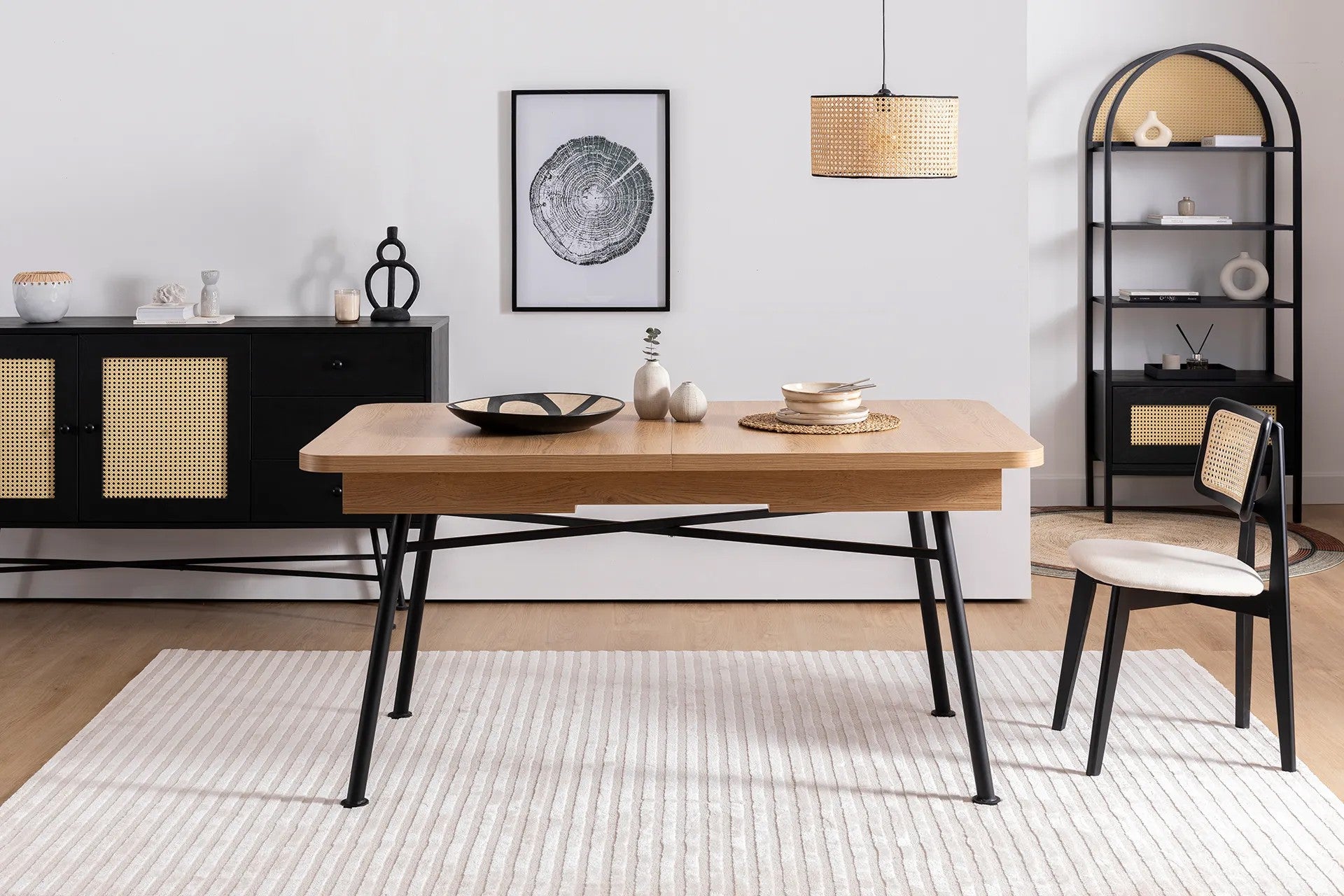 Mesa de Jantar Extensível-Nala-Natural