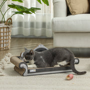 Sofá Arranhador para Gatos Marrom 56,5x24x26 cm com Erva Gateira