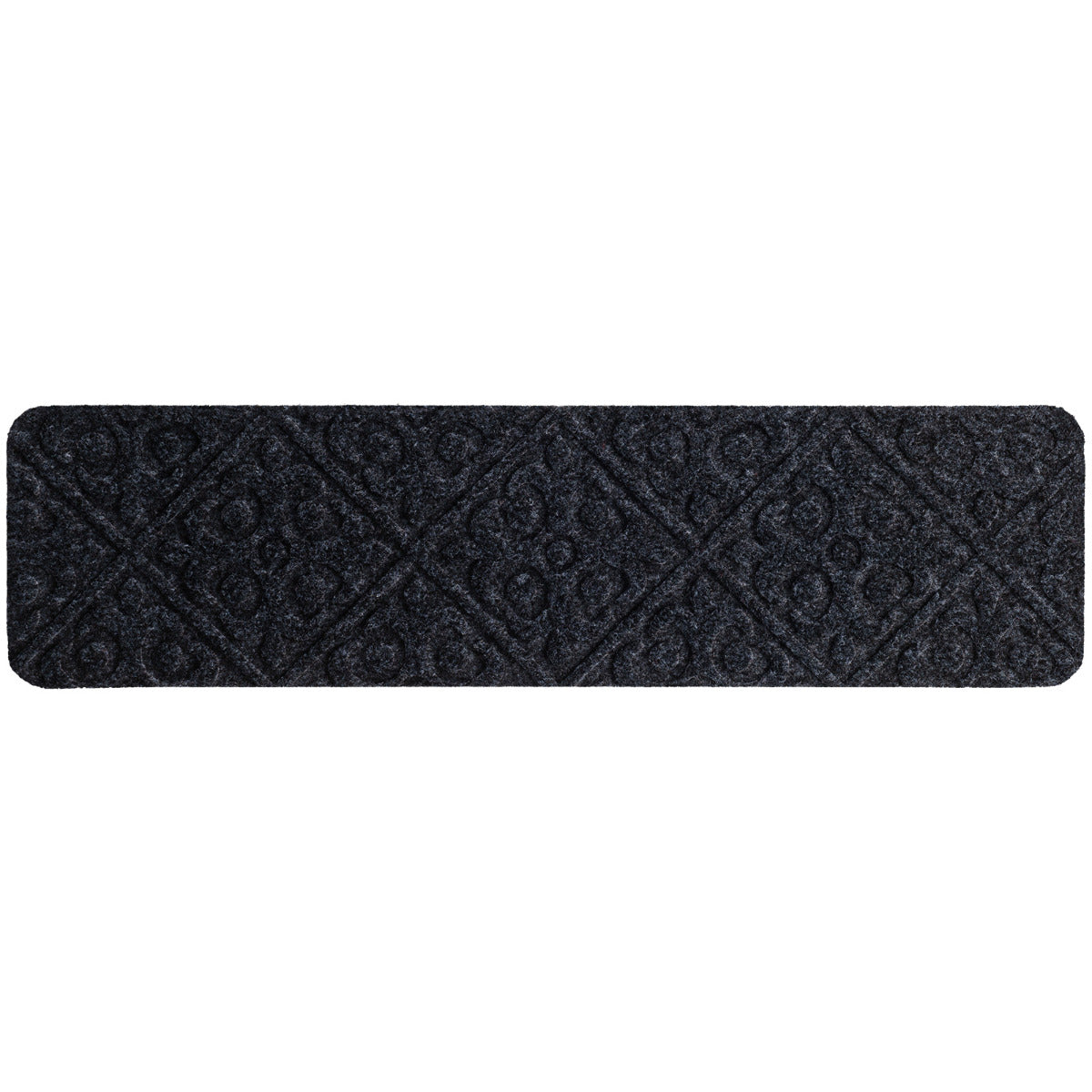 Conjunto de 15 Tapetes Antiderrapantes para Escadas – 76 x 20 cm – Cinzento – Poliéster