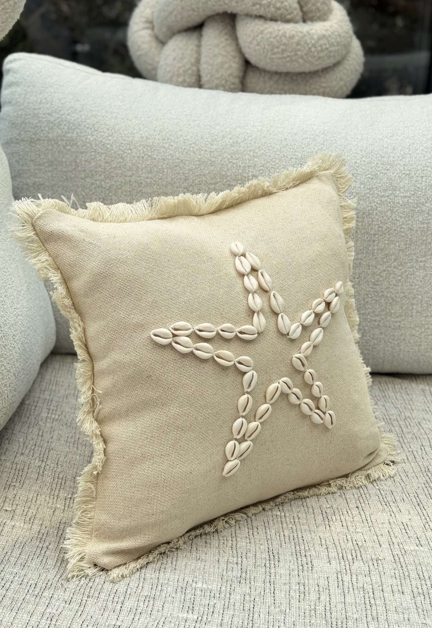 Capa de Almofada – 43 x 43 cm – Bege – Algodão