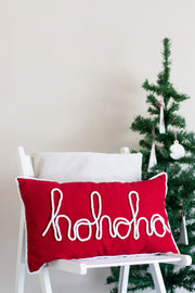 Almofada – 55 x 35 x 10 cm – Vermelho – Tecido