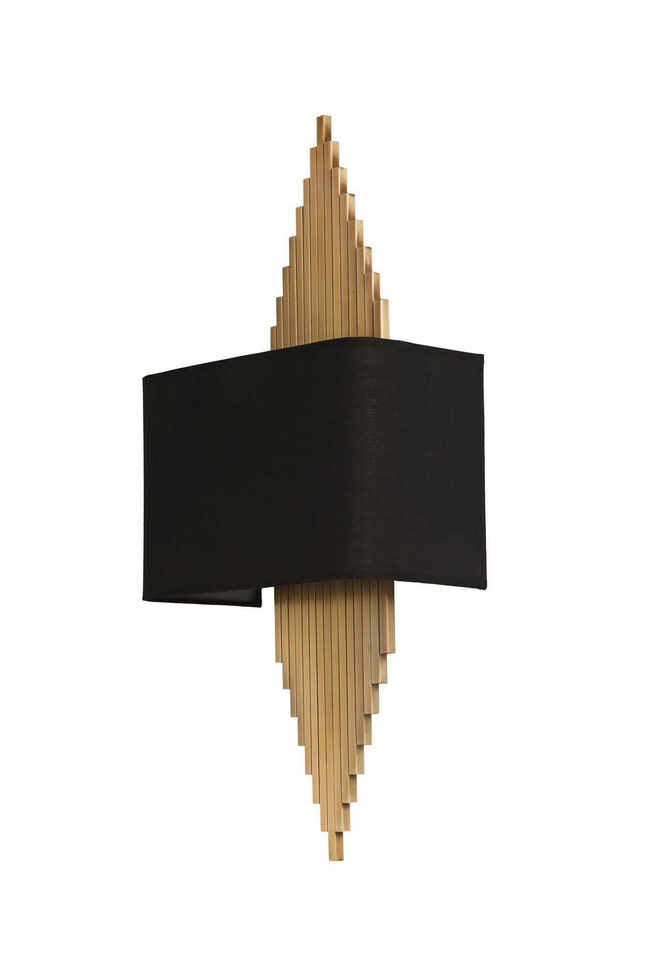 Candeeiro de Parede – 65cm – Dourado e Preto – Metal