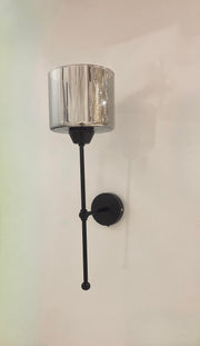 Candeeiro de Parede – 60 cm – Preto – Metal e Vidro