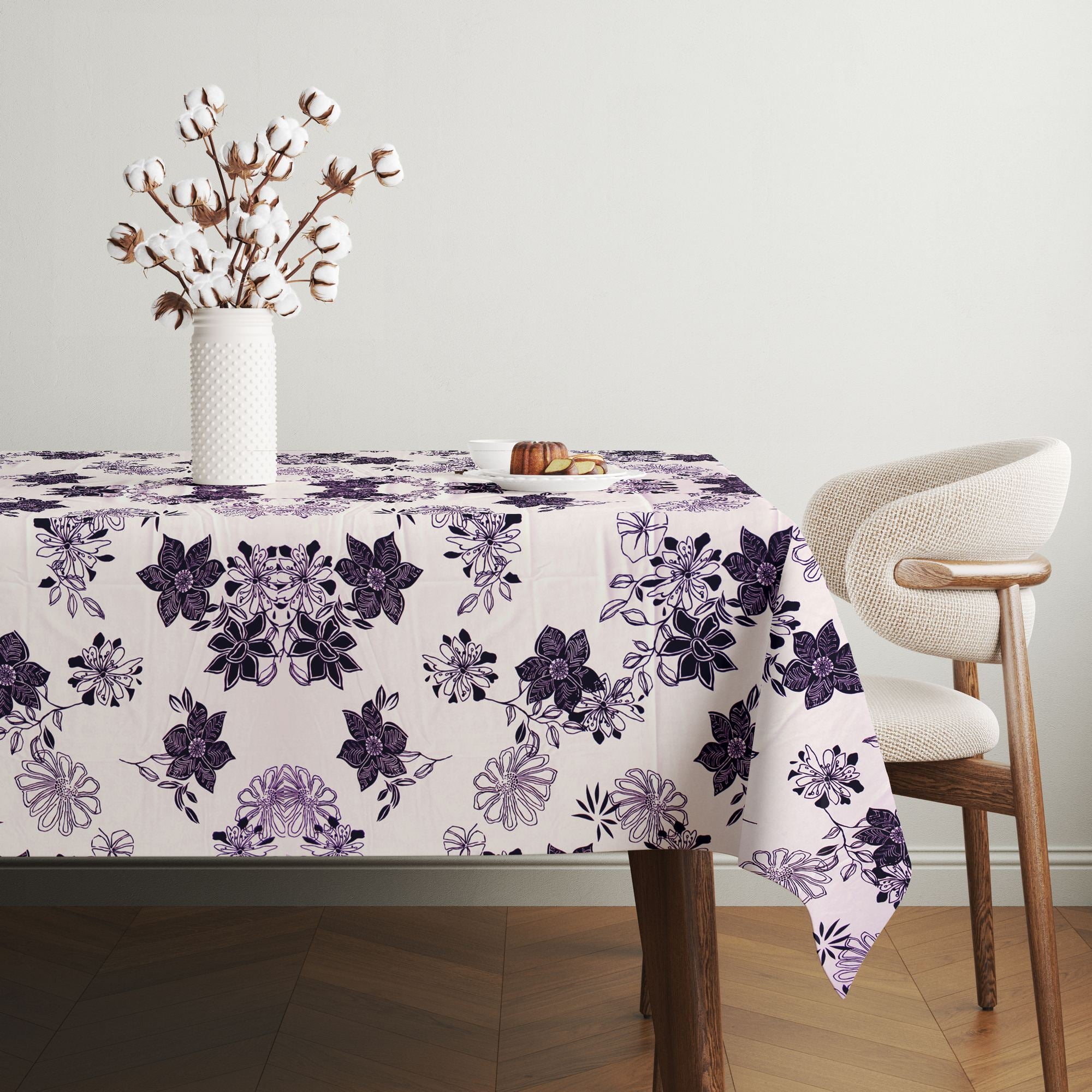 Toalha de mesa – 140 x 140 cm – Multicolorido – Algodão e poliéster
