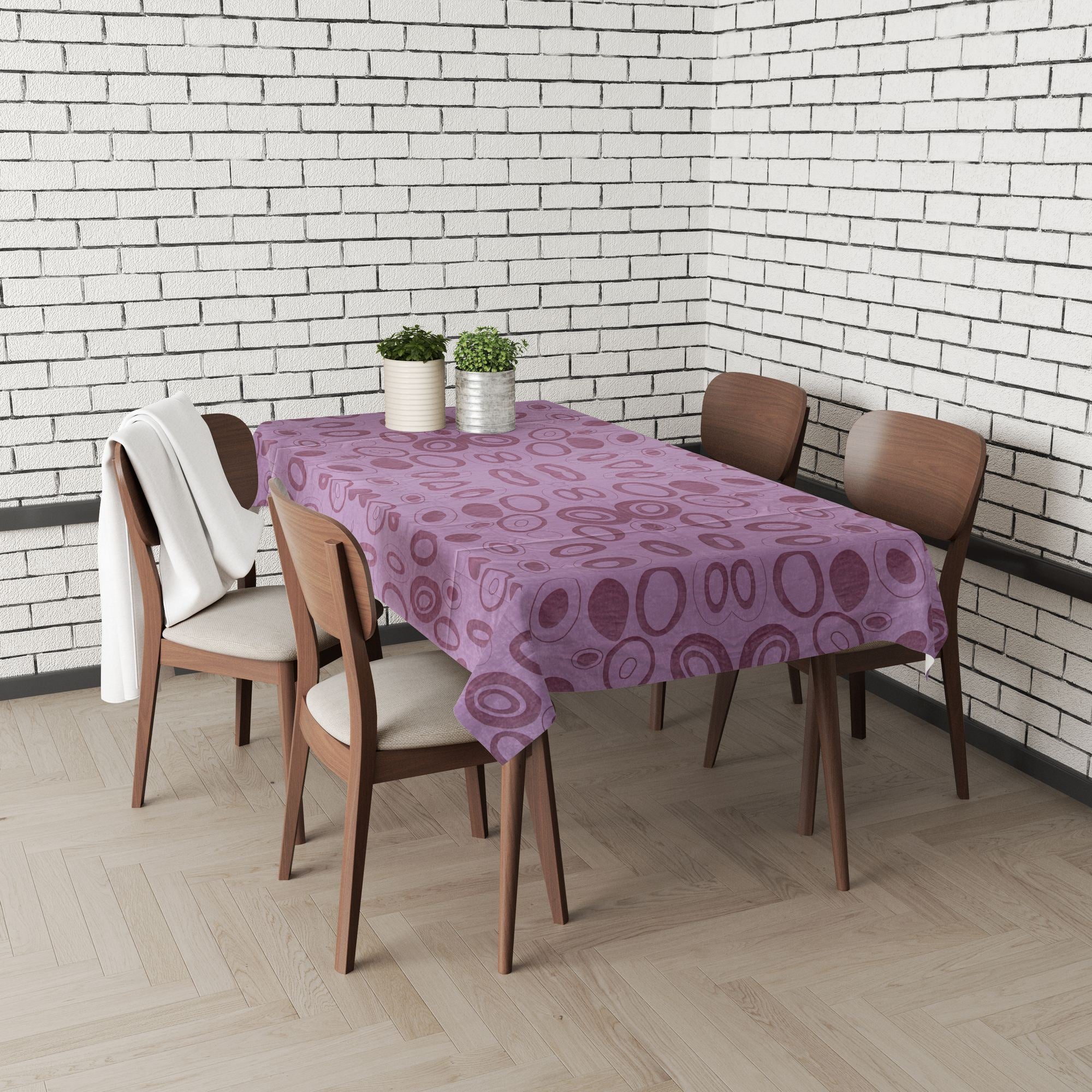 Toalha de mesa – 140 x 180 cm – Branco – Mistura de algodão e poliéster