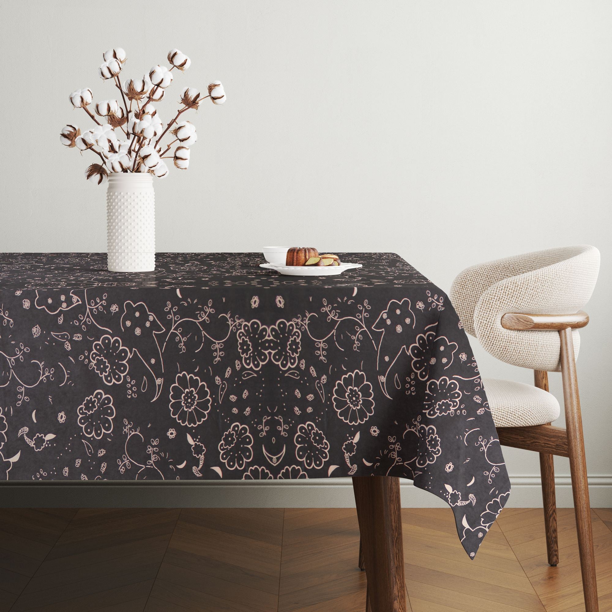 Toalha de Mesa – 140 x 180 cm – Multicolorido – Algodão e Poliéster
