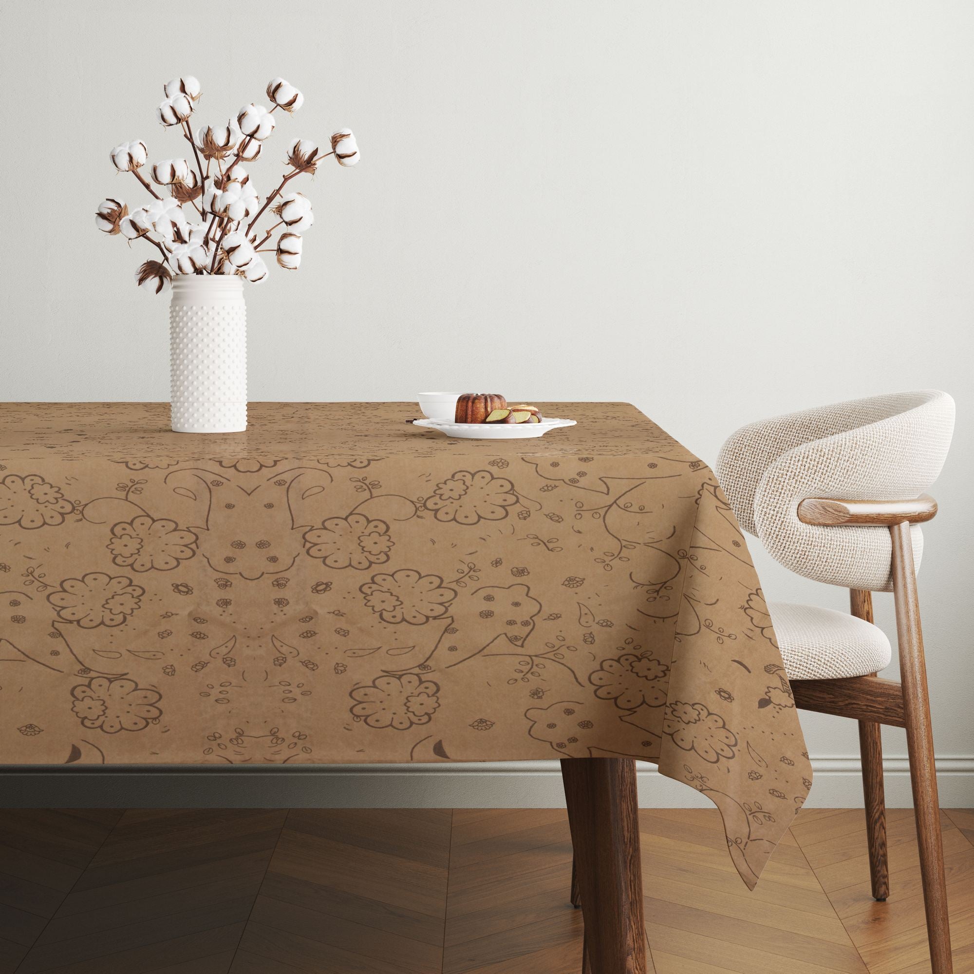 Toalha de mesa – 140 x 180 cm – Multicolorido – Algodão e poliéster