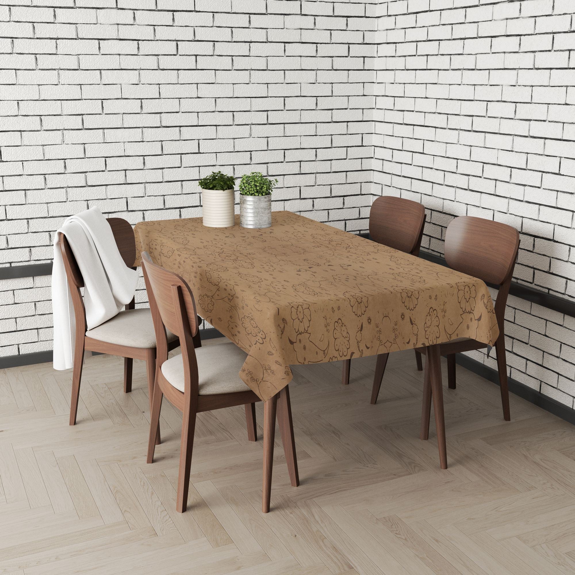 Toalha de mesa – 140 x 180 cm – Multicolorido – Algodão e poliéster