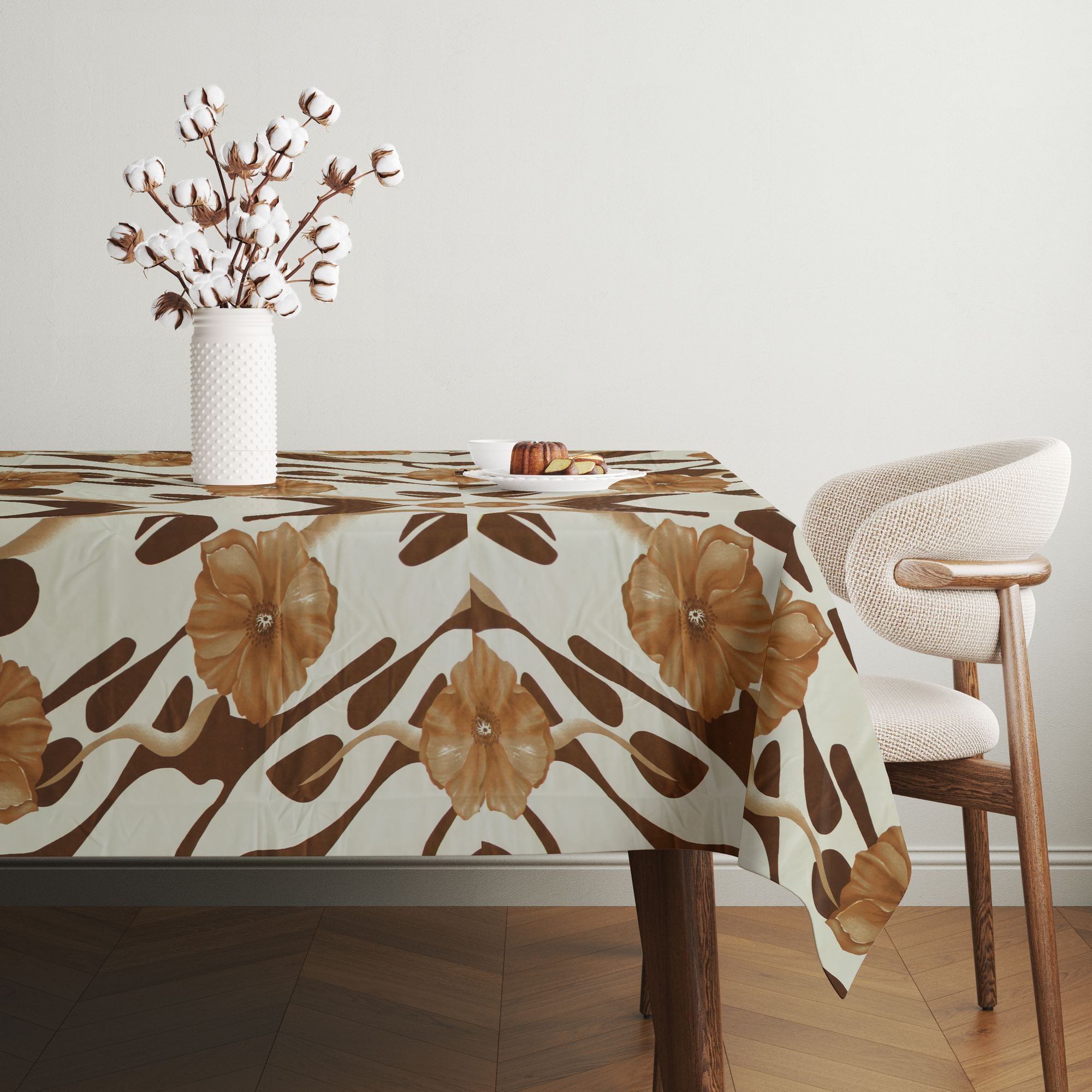 Toalha de mesa – 140 x 140 cm – Multicolorido – Algodão e poliéster