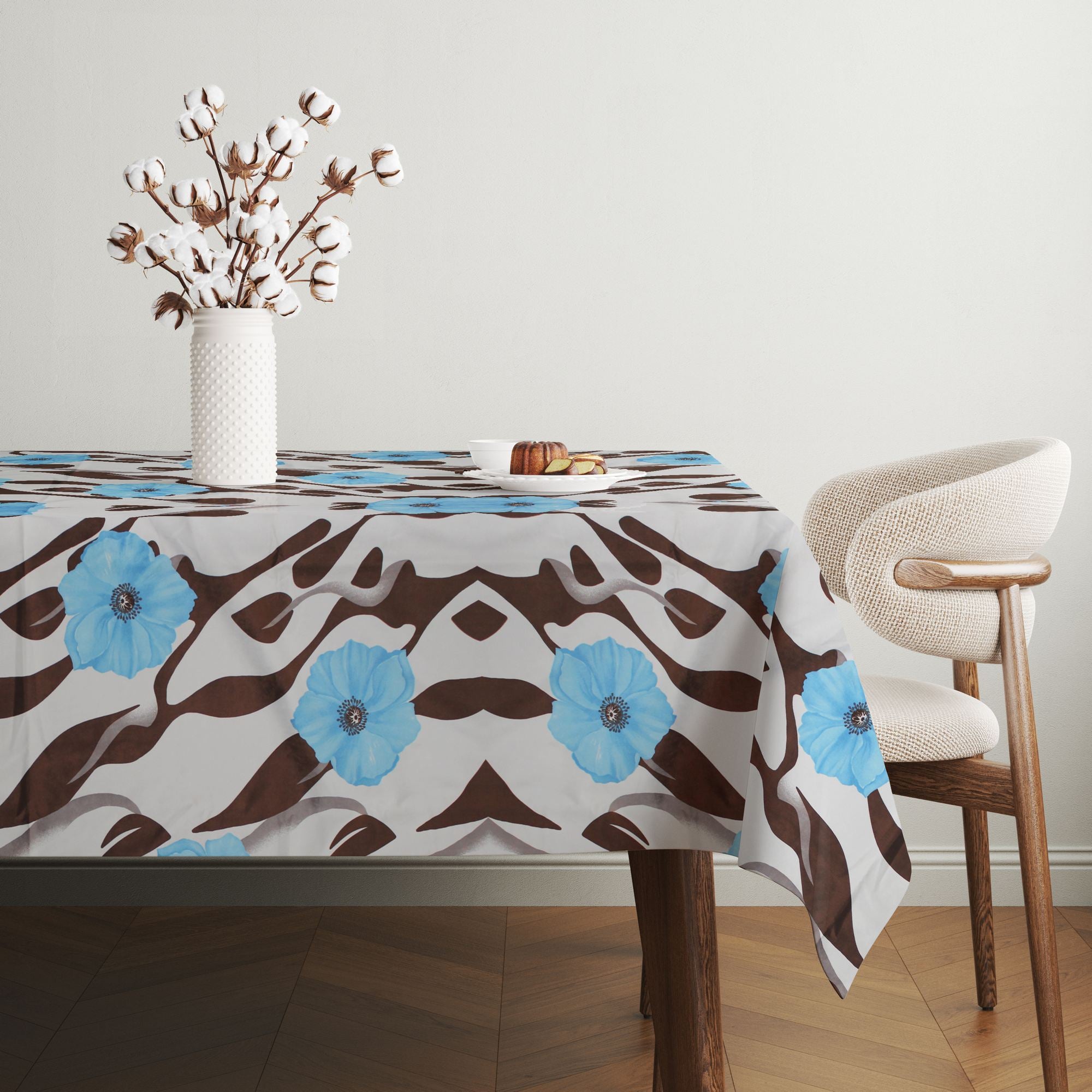 Toalha de mesa – 140 x 180 cm – Multicolorido – 65% algodão, 35% poliéster