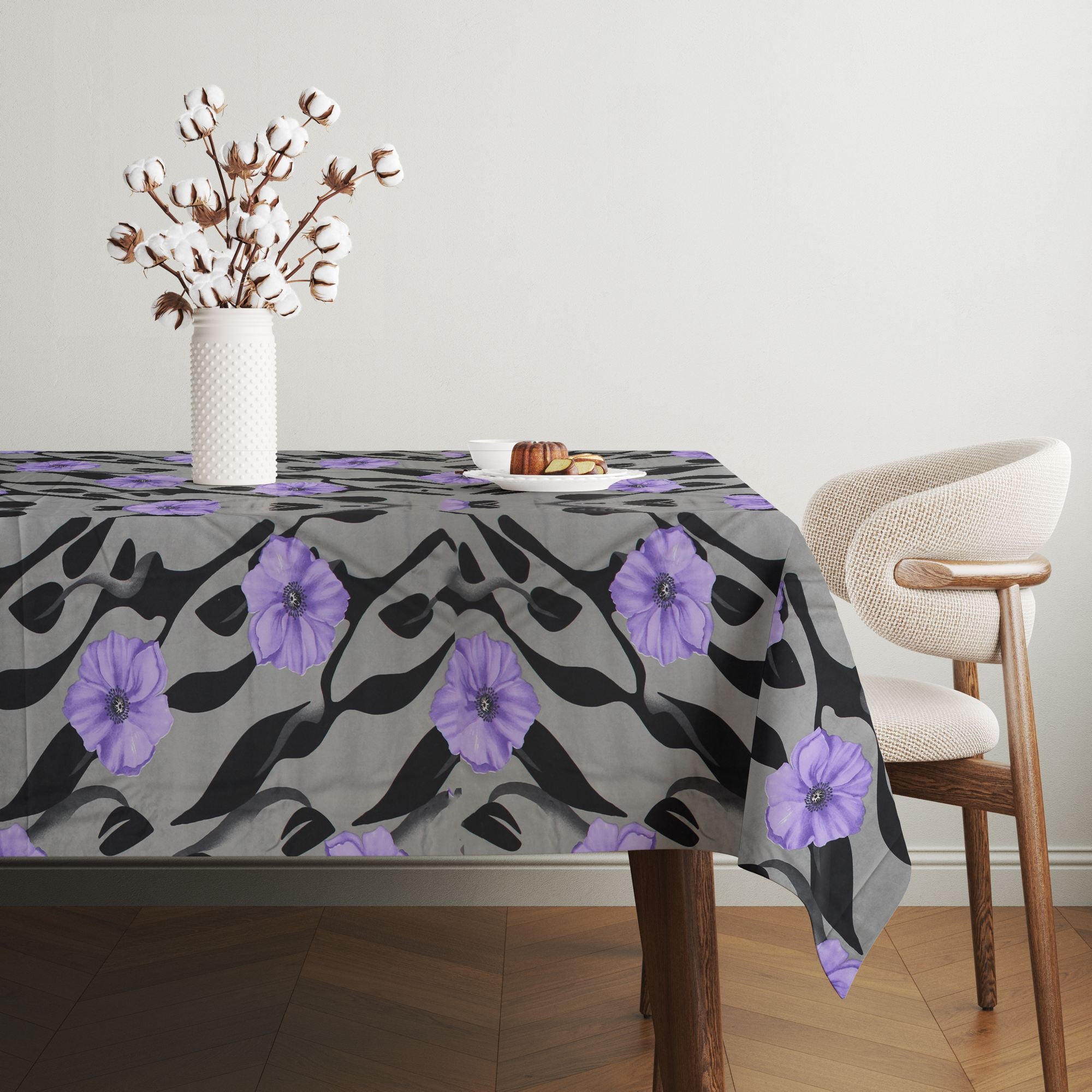 Toalha de mesa – 140 x 180 cm – Multicolorido – Algodão e poliéster