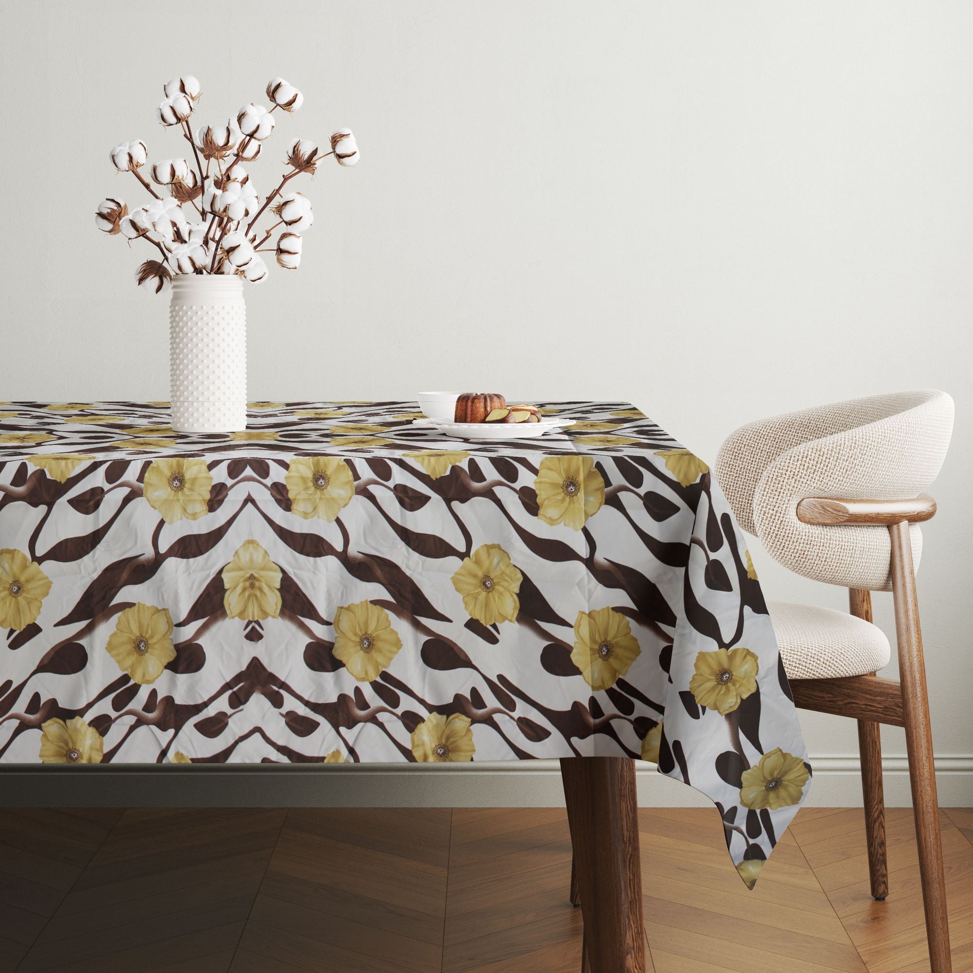 Toalha de mesa – 140 x 140 cm – Multicolorido – Algodão e Poliéster