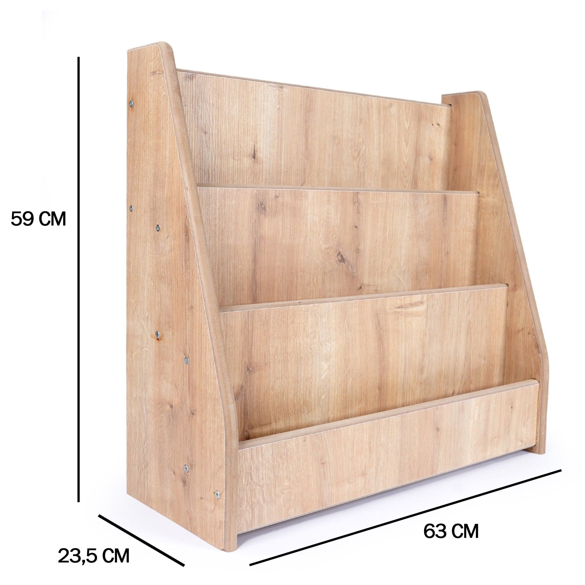 Estante Modular Oak MDF Premium - Sistema Fixação Parede 10 Peças