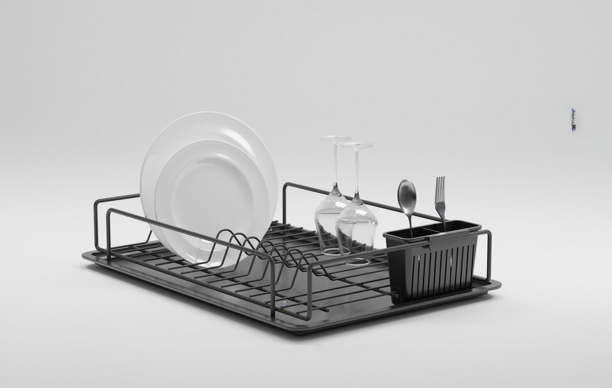 Escorredor de Pratos – 35,5 x 29,5 x 9,5 cm – Preto – Metal