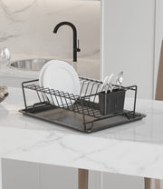 Escorredor de pratos – 35,5 x 29,5 x 11 cm – Preto – Metal