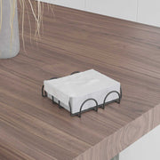 Porta-guardanapos – 18 x 18 x 2 cm – Preto – Metal