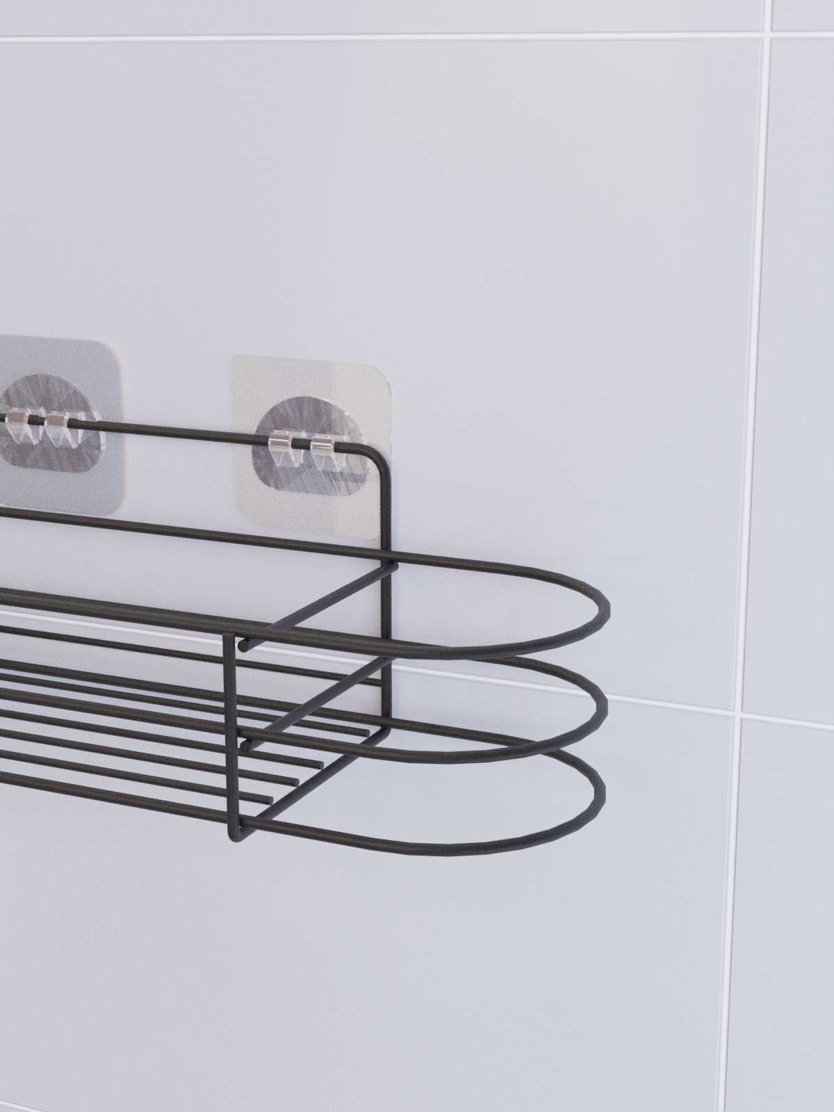 Organizador de Banheiro – 9 x 36 x 12 cm – Preto – Metal