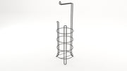 Suporte para papel higiénico – 15 x 15 x 55 cm – Preto – Metal