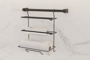Organizador de cozinha – 30 x 19 x 28 cm – Preto – Metal