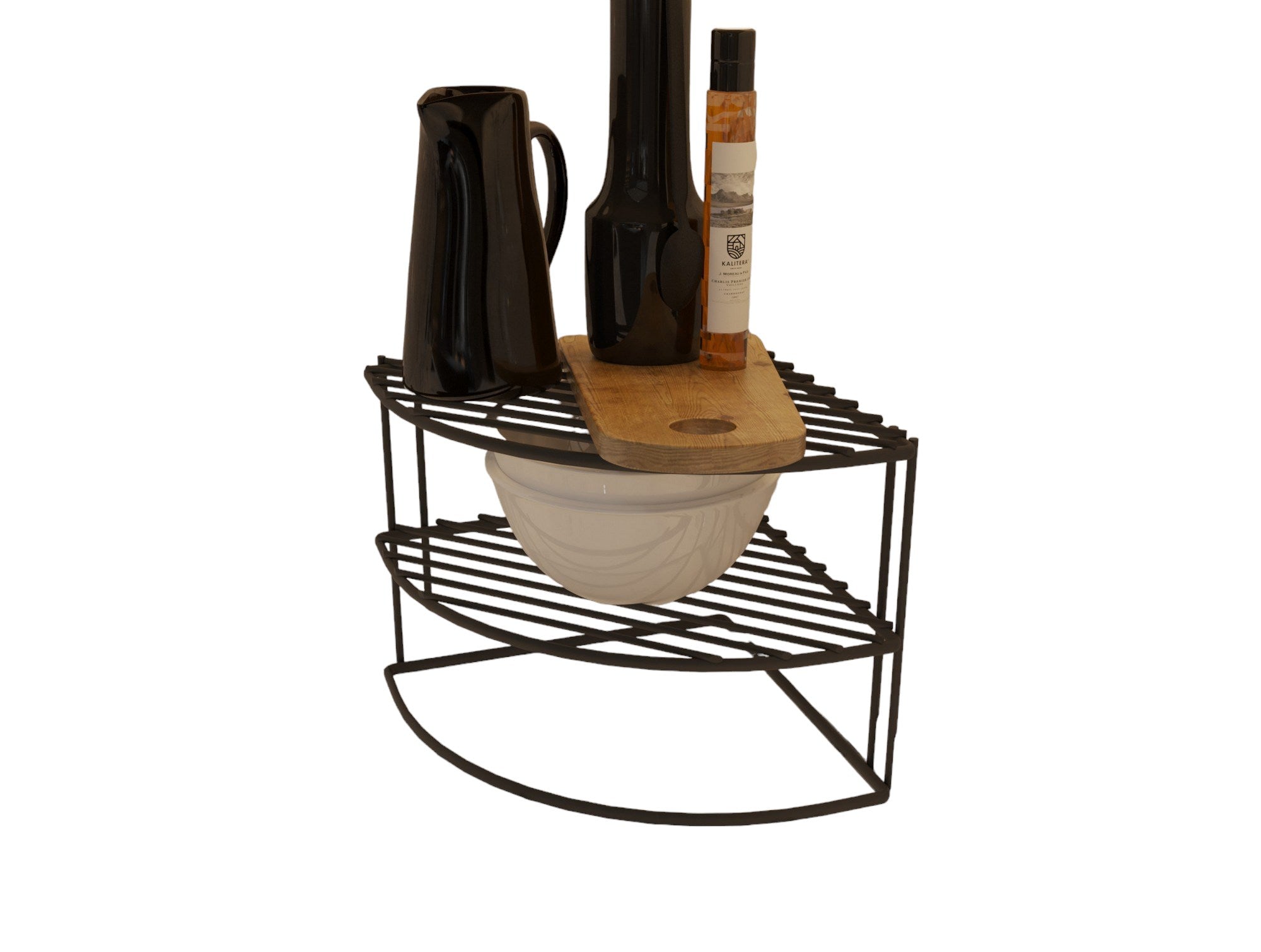 Organizador de Cozinha – 340 x 215 x 250 – Preto – Metal