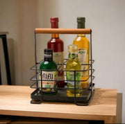 Organizador de cozinha – 18 x 43 x 34 cm – Preto – Metal