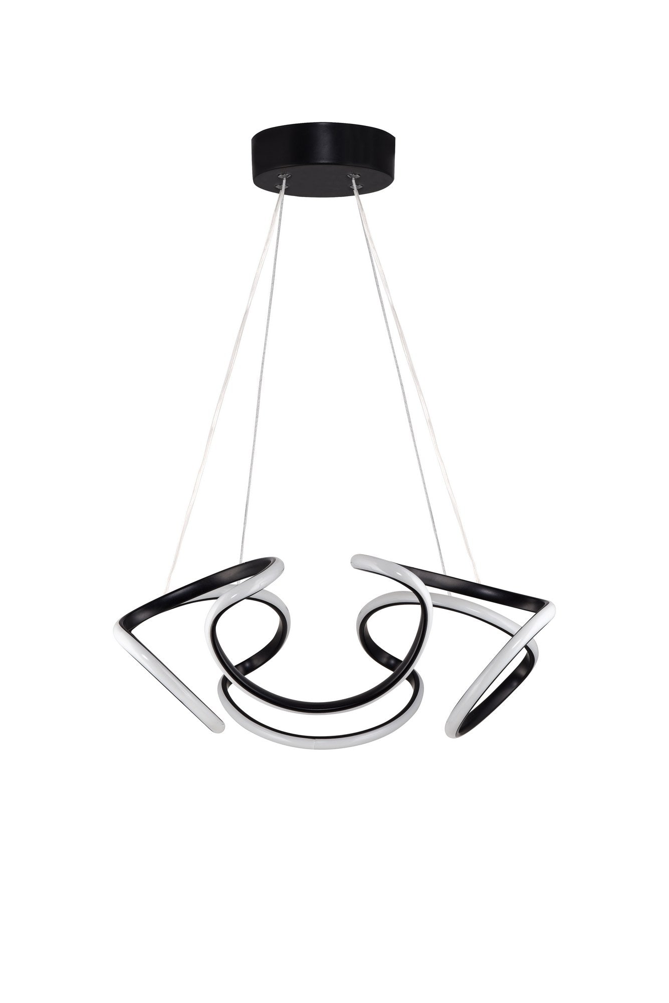 Candeeiro de Teto – 55 x 55 x 20 cm – Preto – Alumínio