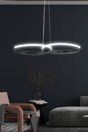 Candeeiro de Teto – 65 x 40 x 2 cm – Preto – Alumínio