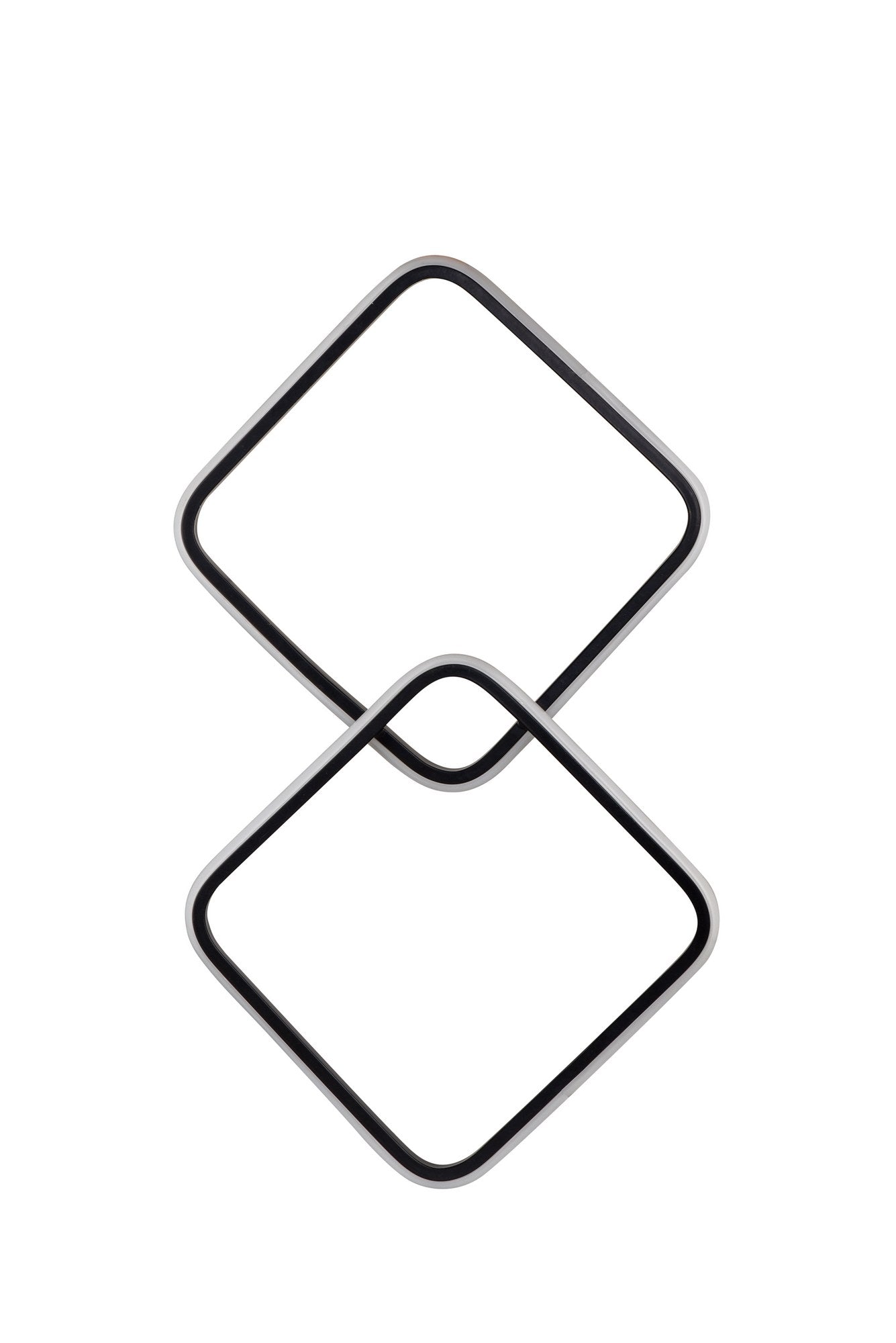 Candeeiro de Teto – 60 x 35 x 2 cm – Preto – Alumínio