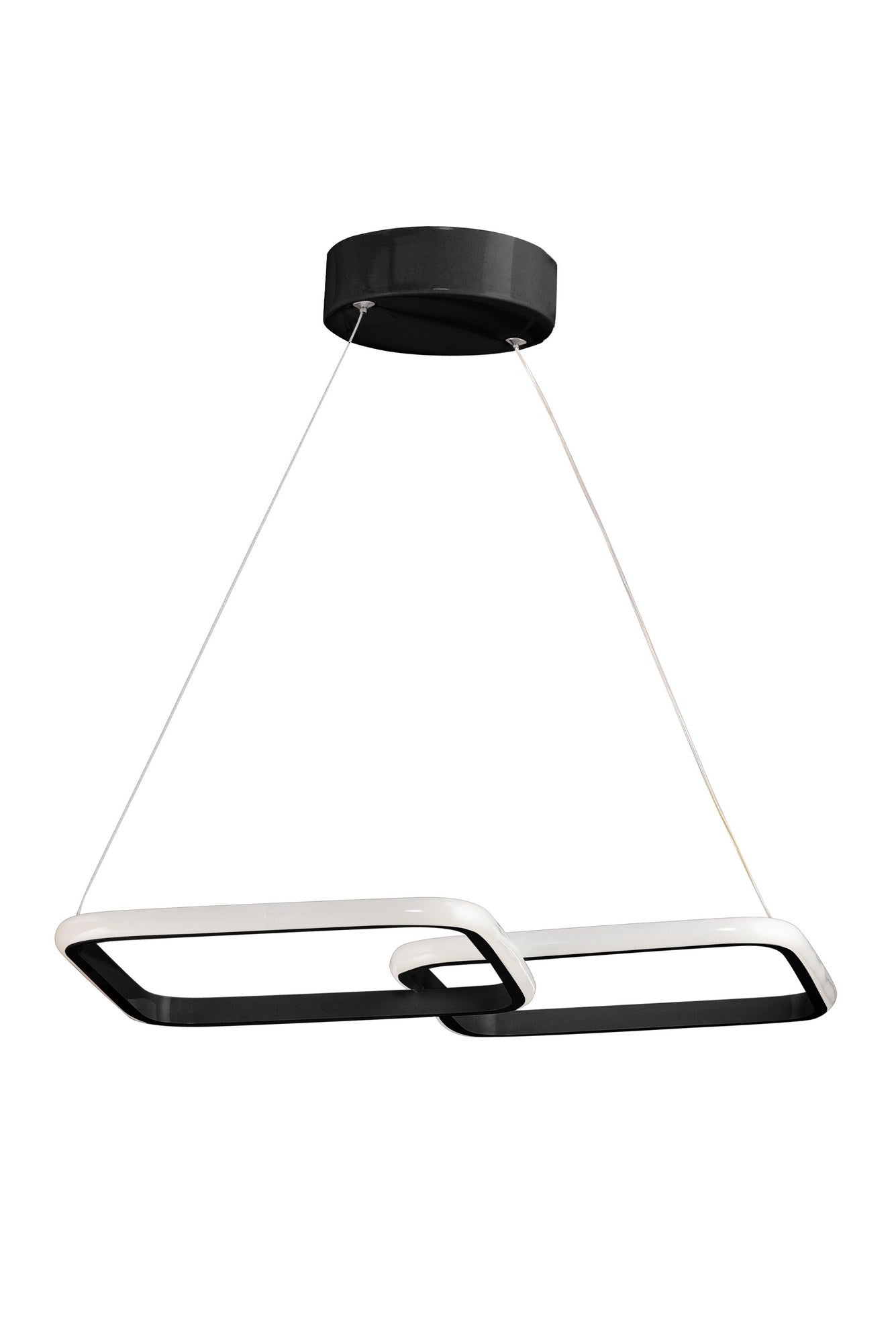 Candeeiro de Teto – 60 x 35 x 2 cm – Preto – Alumínio