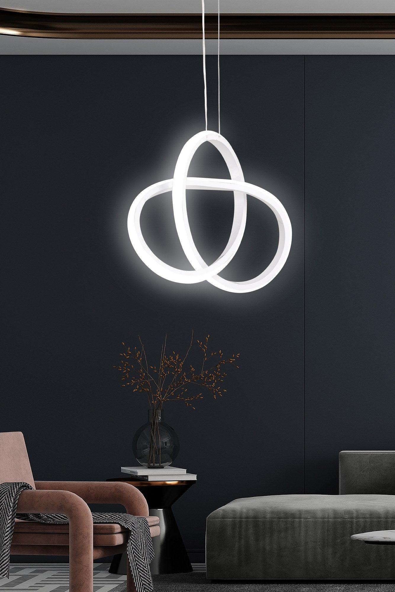 Candeeiro de Teto – 30 x 25 x 2 cm – Branco – Alumínio