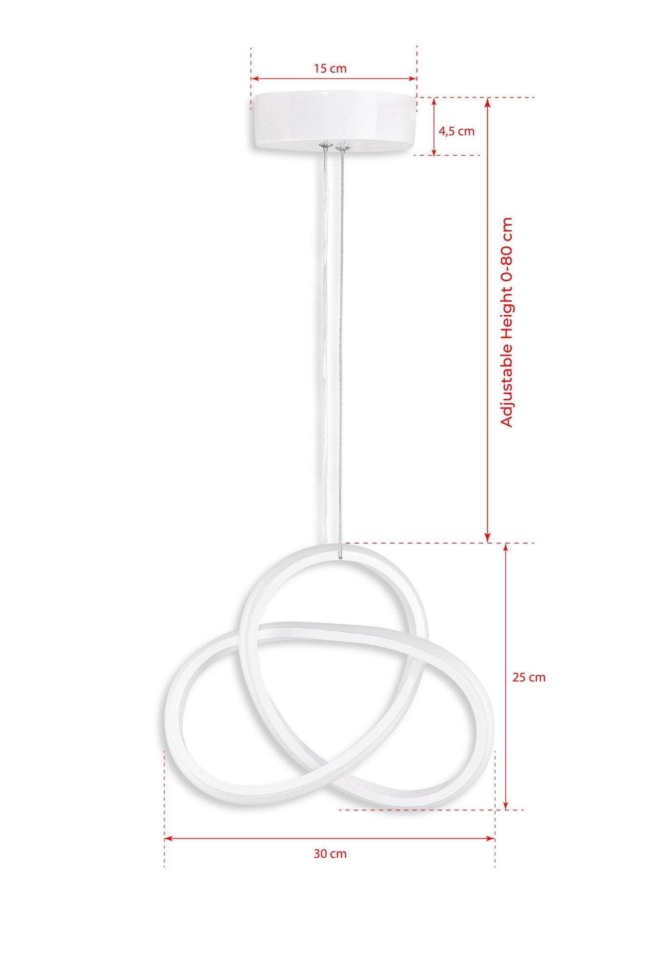 Candeeiro de Teto – 30 x 25 x 2 cm – Branco – Alumínio