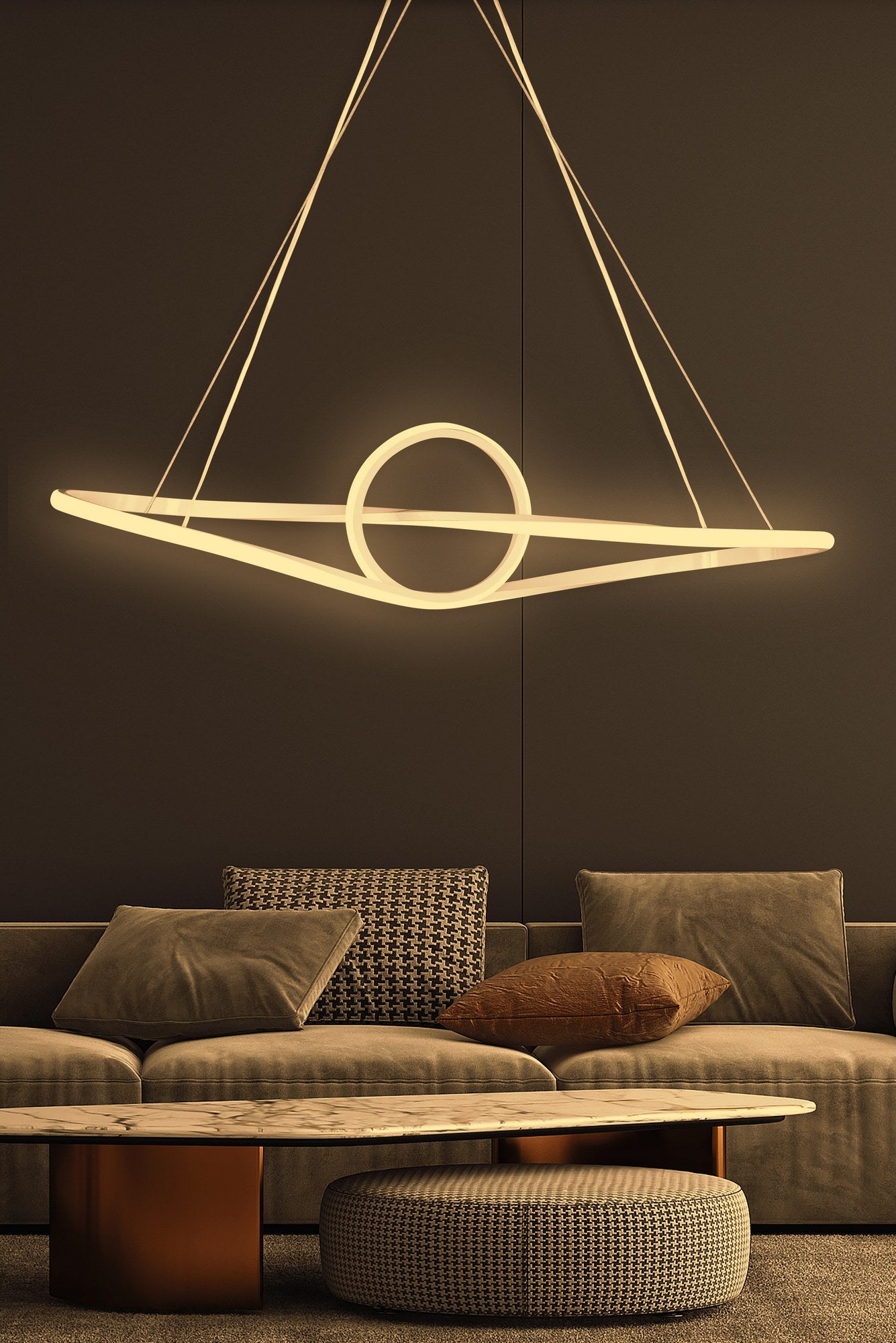 Candeeiro de Teto – 80 x 20 x 20 cm – Branco – Alumínio