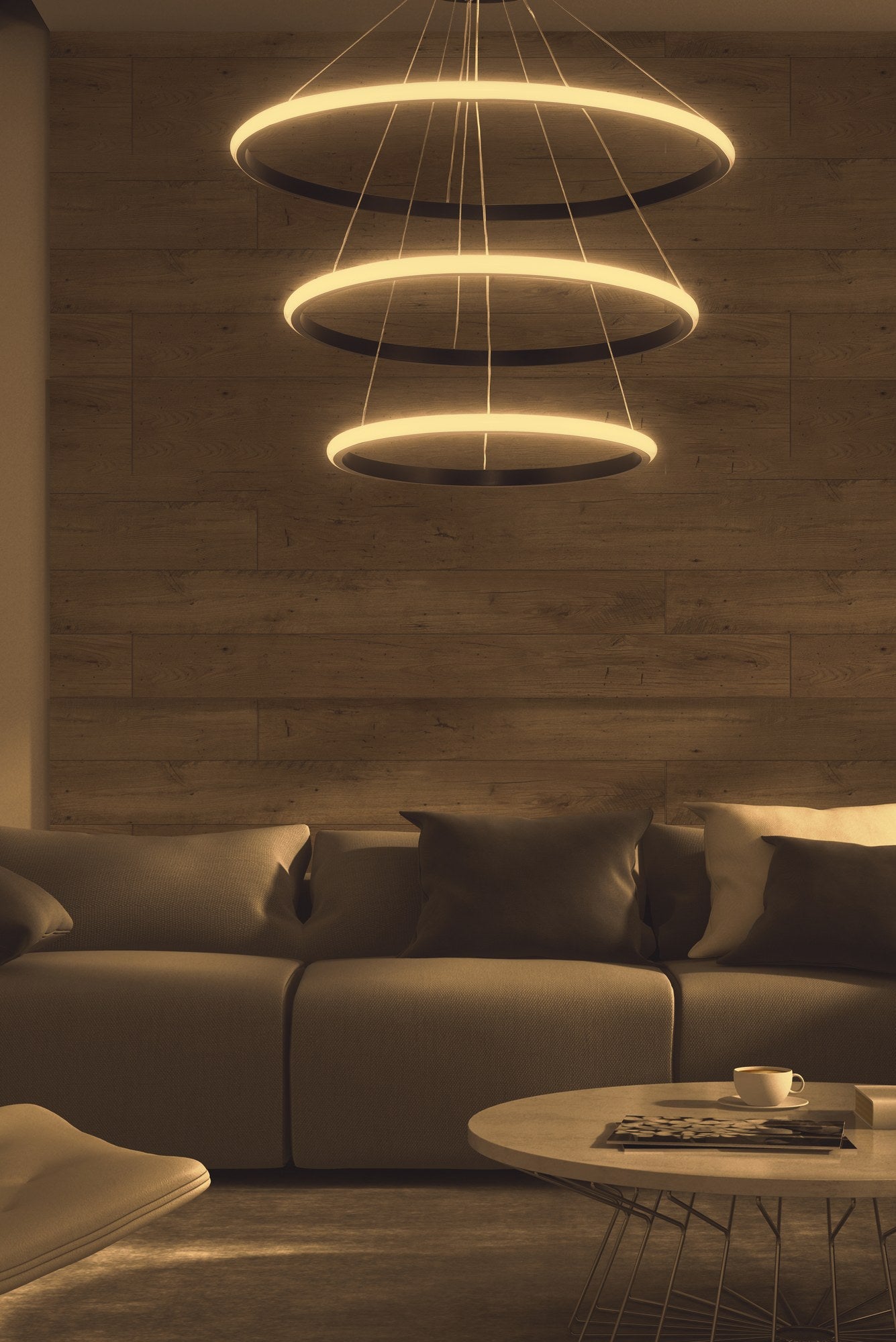 Candeeiro de Teto – Altura ajustável de 0-80 cm – Preto – Alumínio