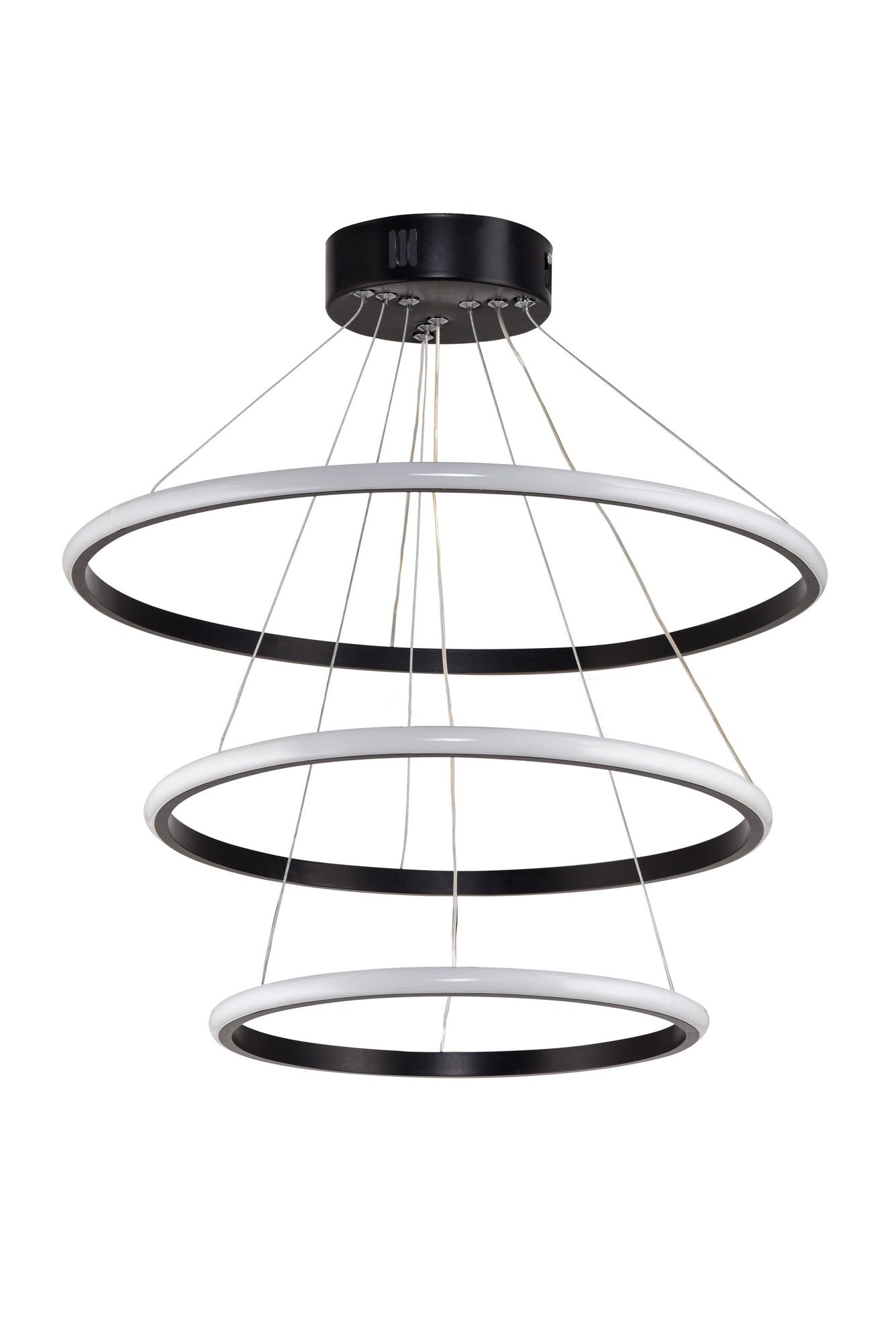 Candeeiro de Teto – Altura ajustável de 0-80 cm – Preto – Alumínio