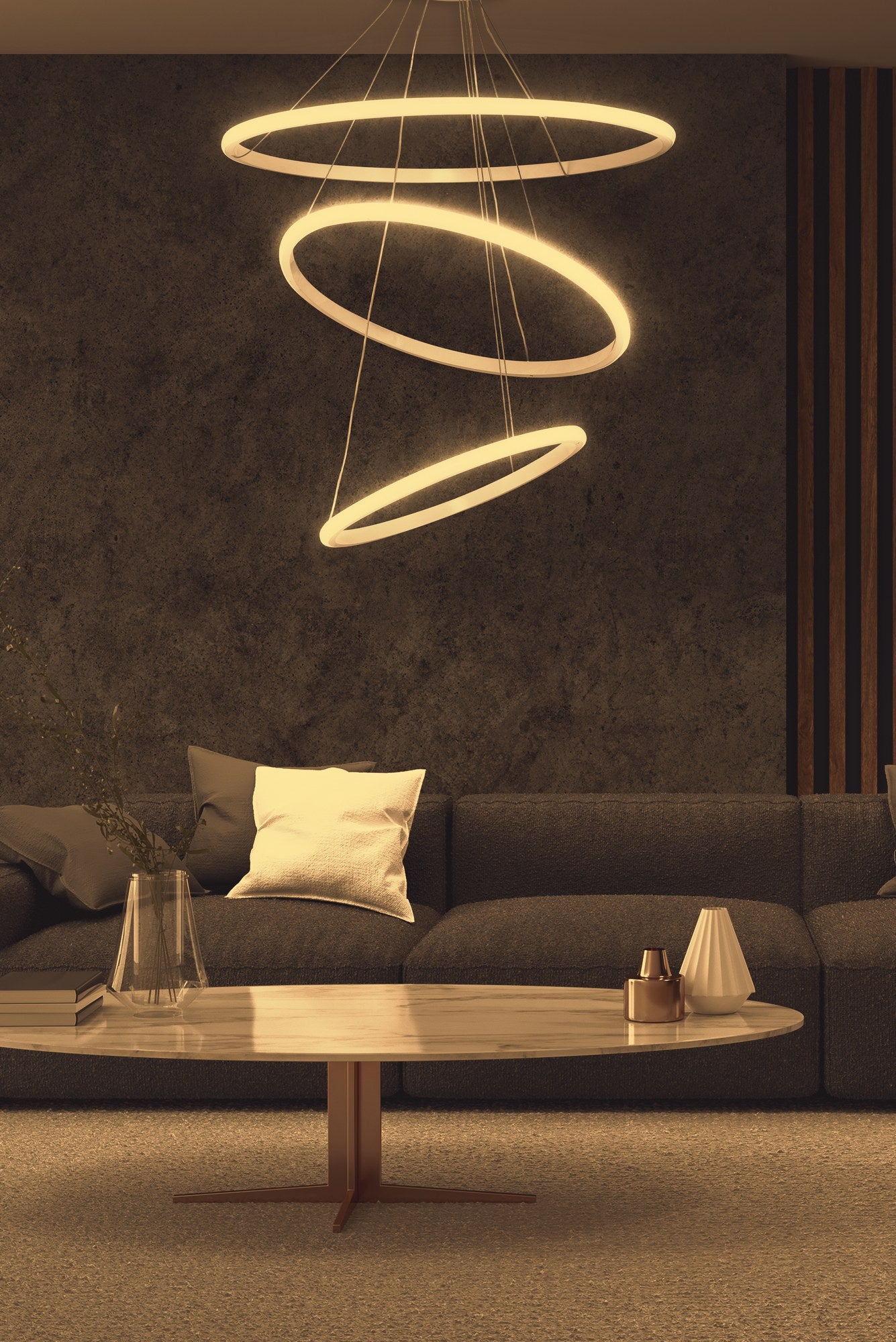 Candeeiro de Teto – 30 cm / 40 cm / 50 cm – Branco – Alumínio