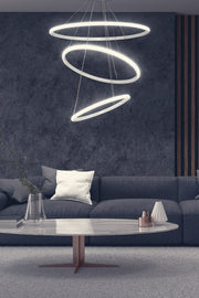 Candeeiro de Teto Ajustável – Diâmetros 30/40/50 cm – Cor Branco – Alumínio