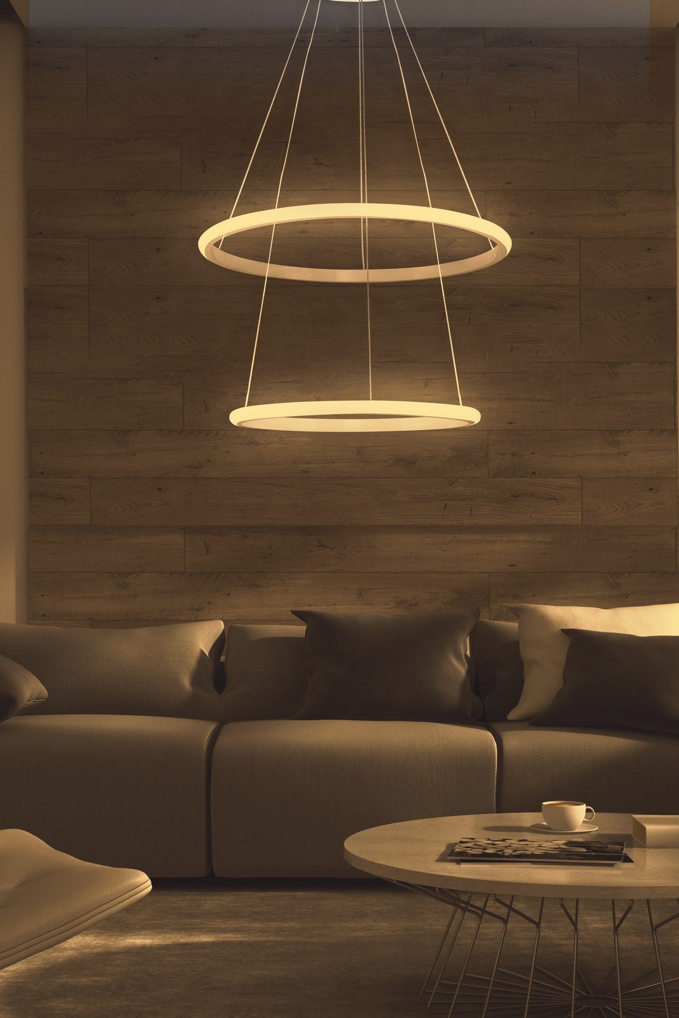 Candeeiro de Teto – 30 cm, 40 cm, altura regulável 0-80 cm – Branco – Alumínio