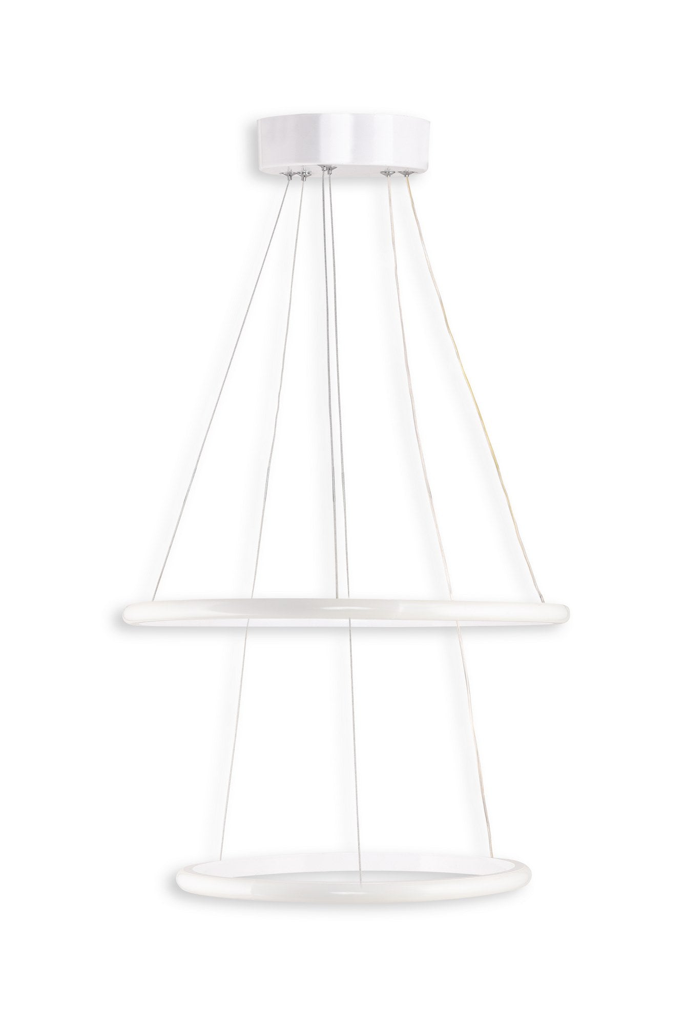 Candeeiro de Teto – 30 cm, 40 cm, altura regulável 0-80 cm – Branco – Alumínio