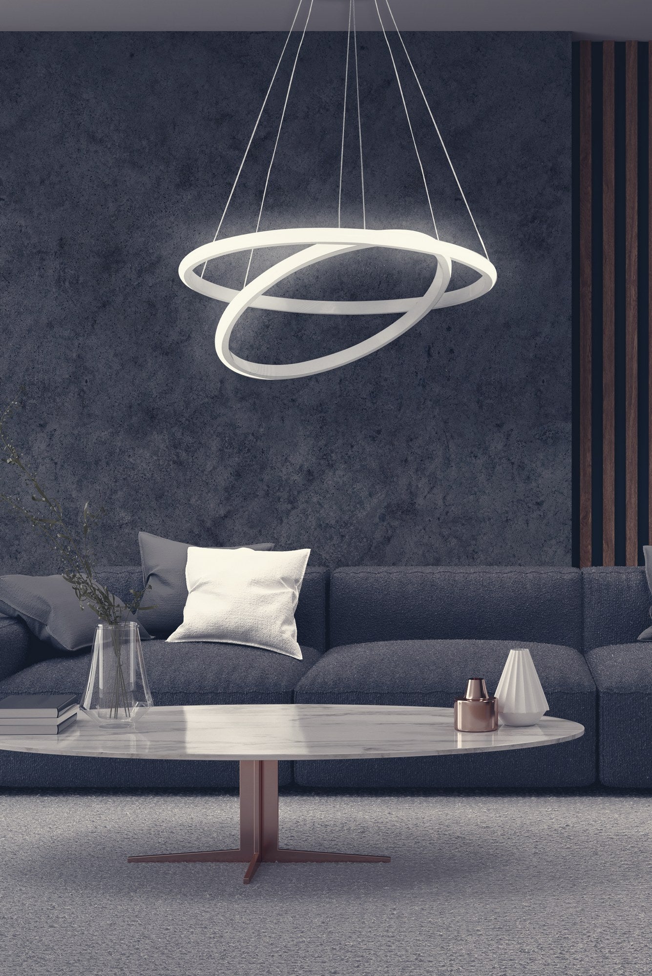 Candeeiro de Teto - 30 cm / 40 cm - Branco - Alumínio