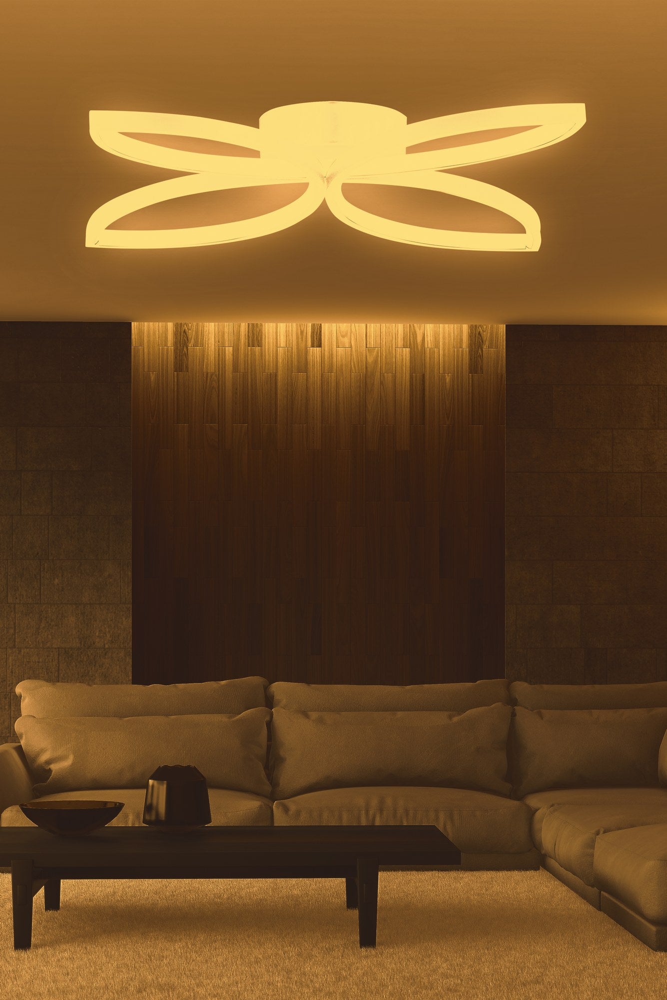 Candeeiro de Teto – 45 x 45 x 4 cm – Branco – Alumínio