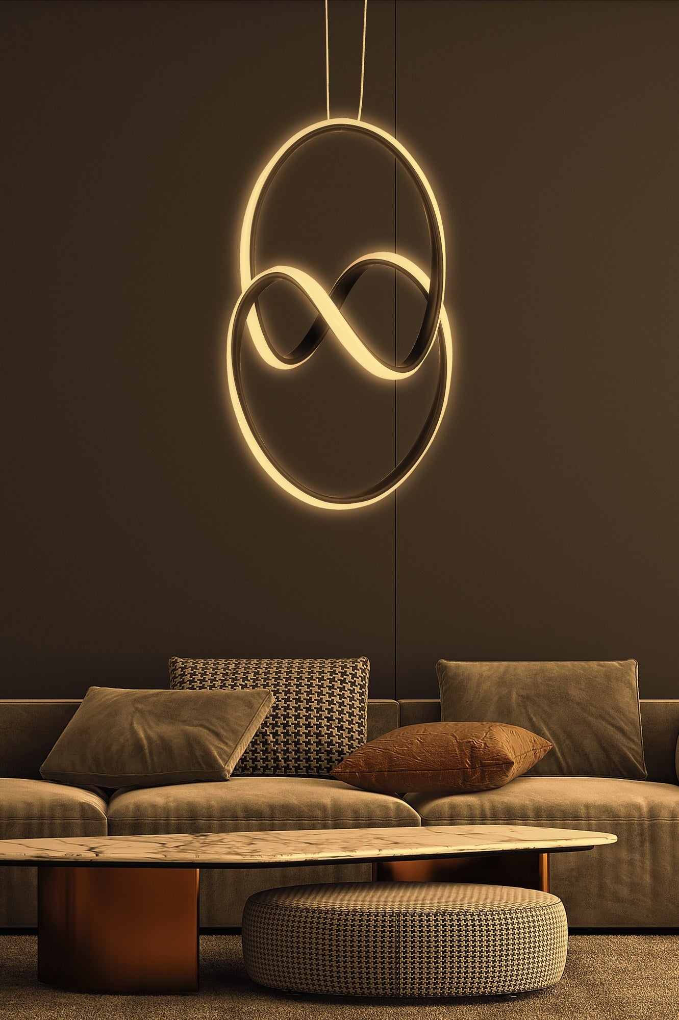 Candeeiro de Teto – 0 a 80 cm – Preto – Alumínio