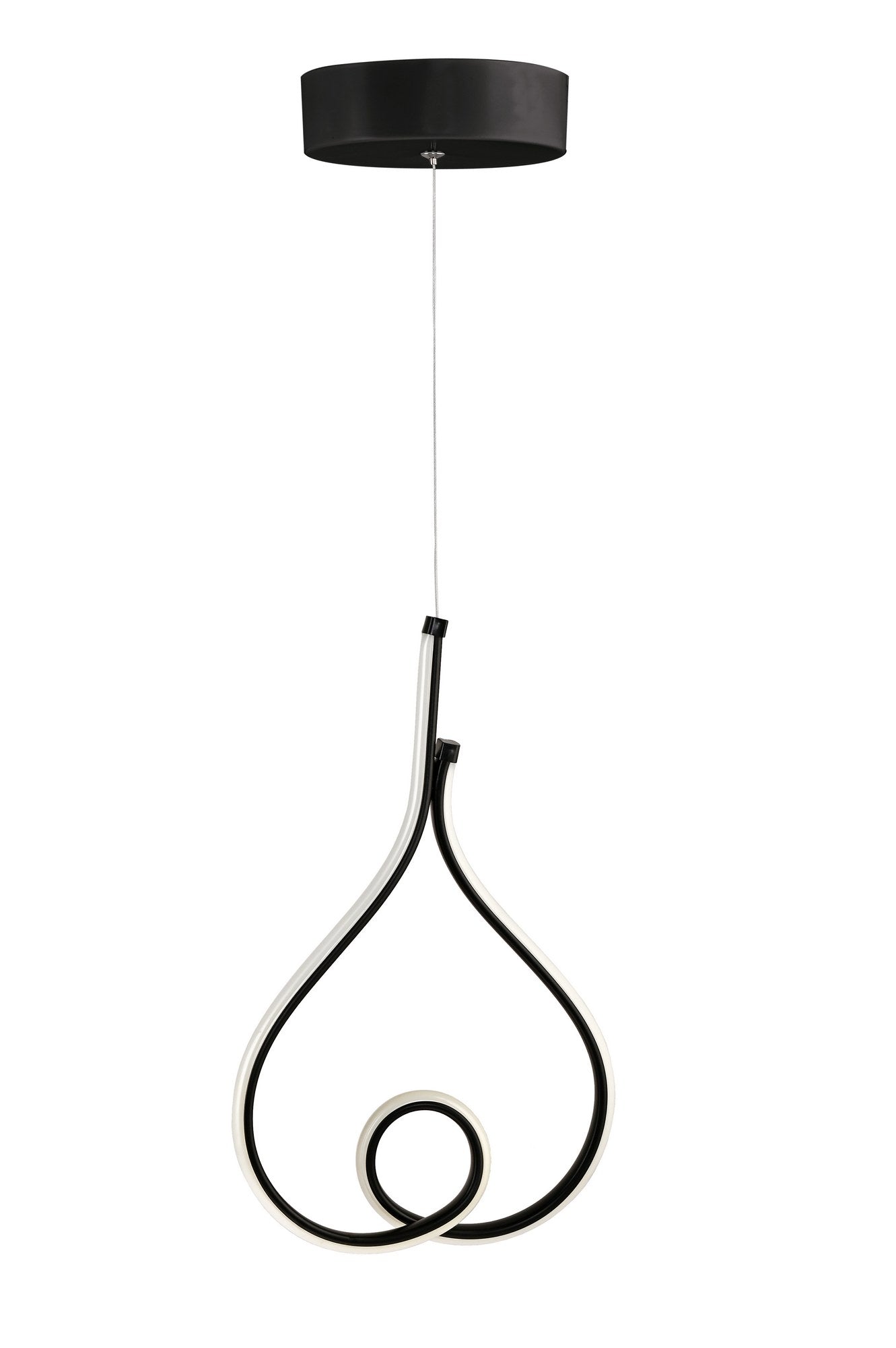 Candeeiro de Teto – Ajustável até 80 cm – Preto – Alumínio