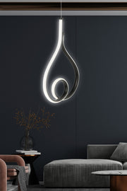 Candeeiro de Teto – Ajustável até 80 cm – Preto – Alumínio