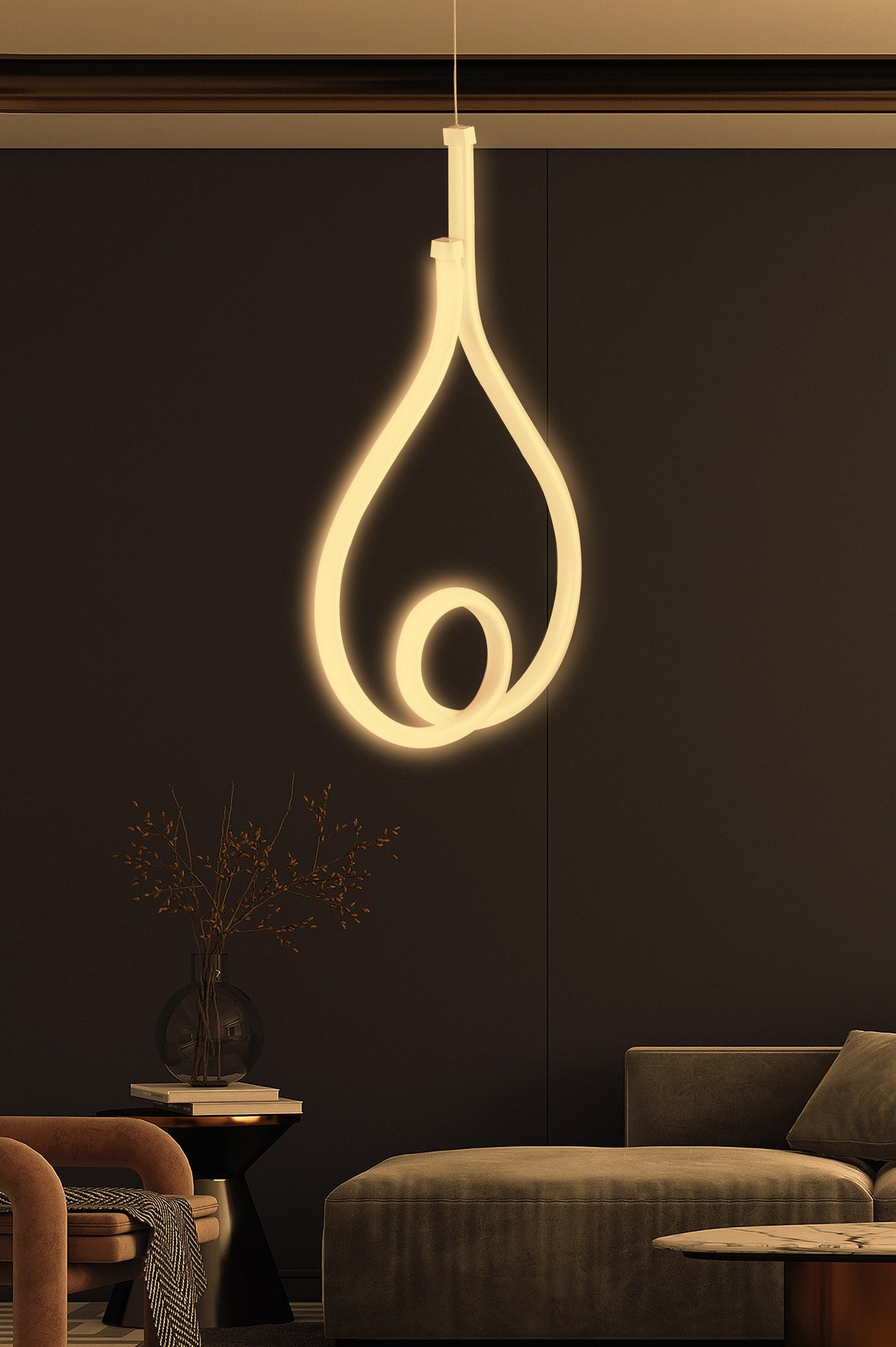 Candeeiro de Teto – 0-80 cm – Branco – Alumínio