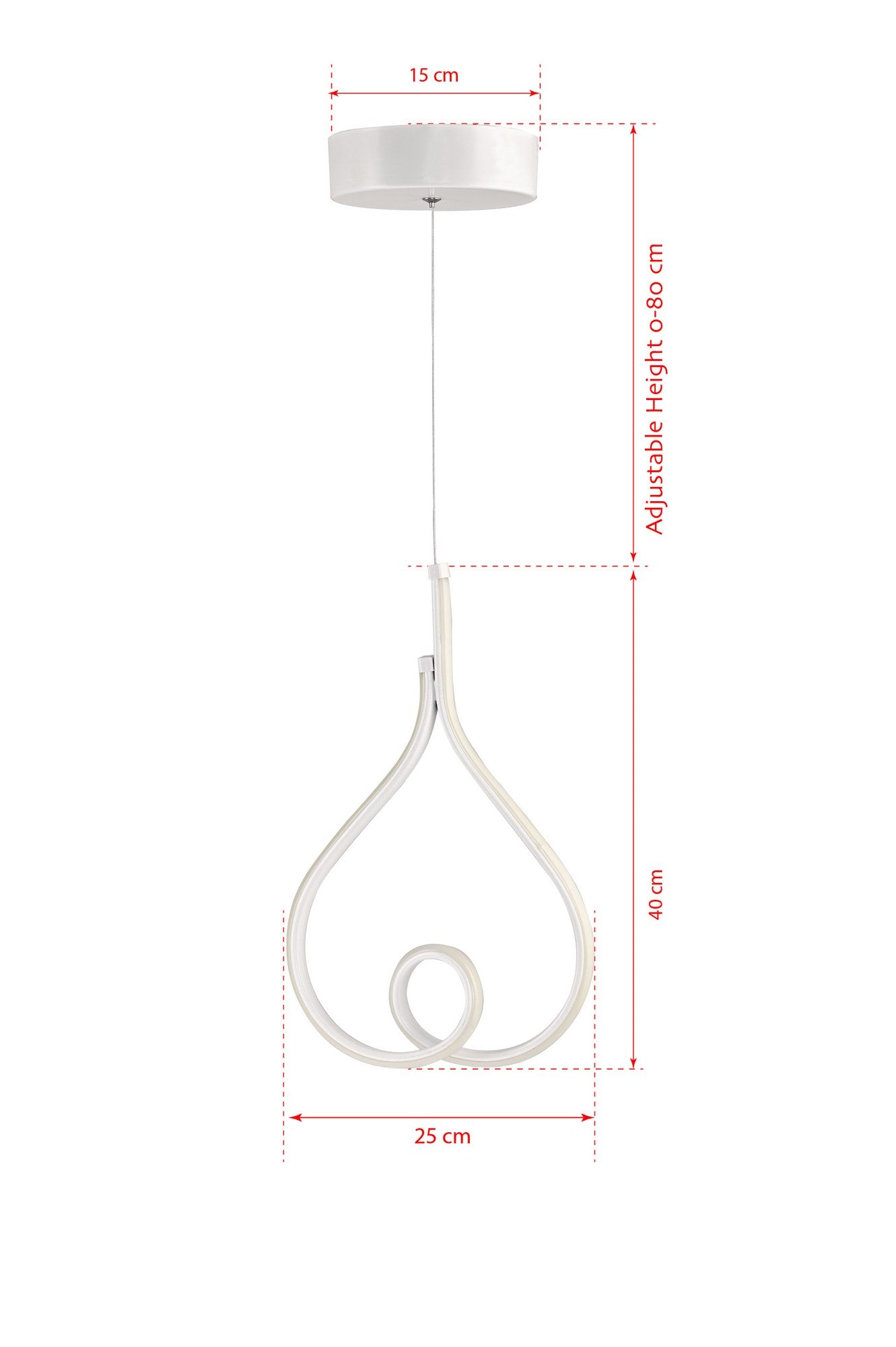 Candeeiro de Teto – 40 x 25 x 2 cm – Branco – Alumínio