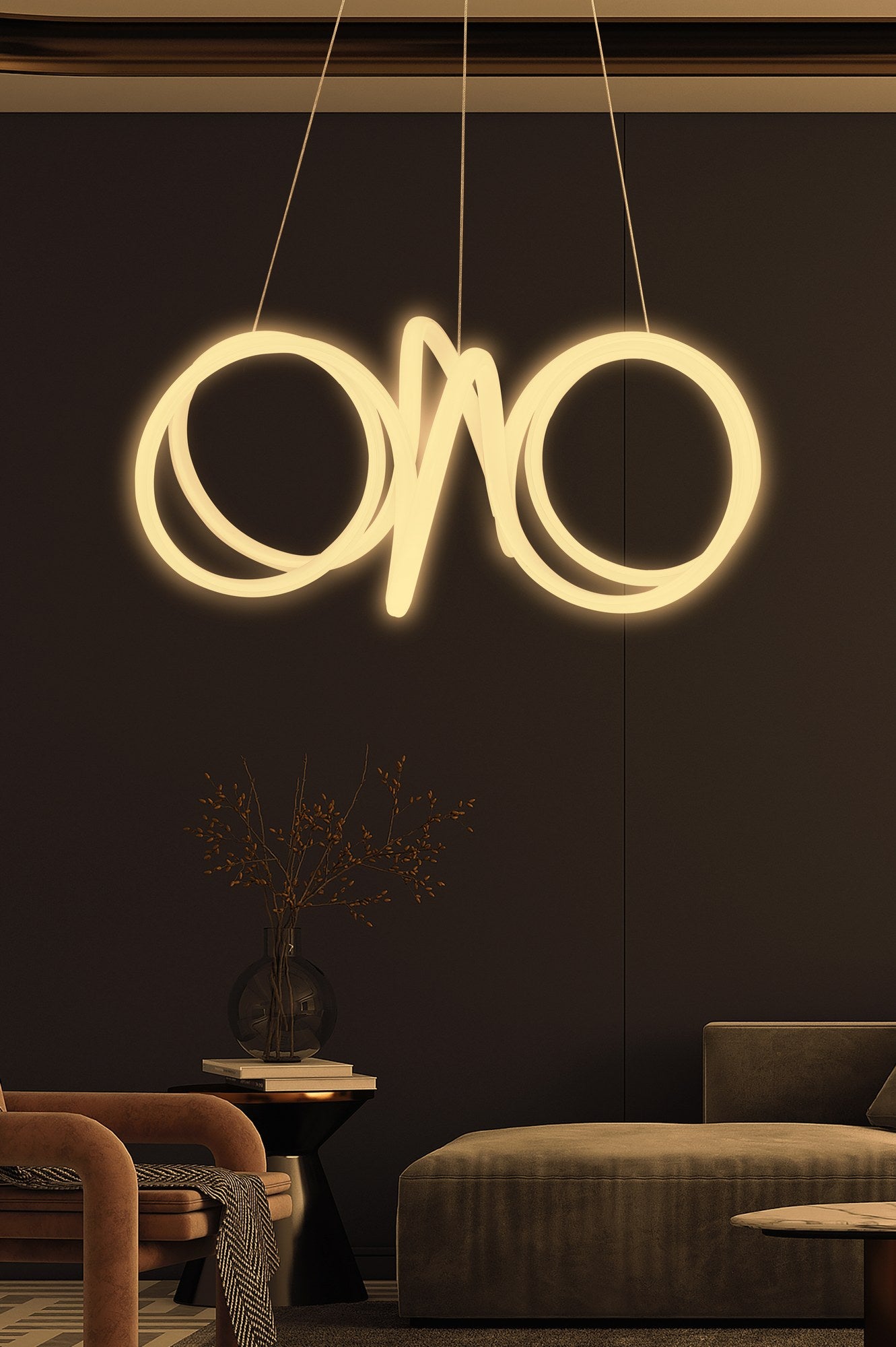 Candeeiro de Teto – 55 x 55 x 20 cm – Branco – Alumínio